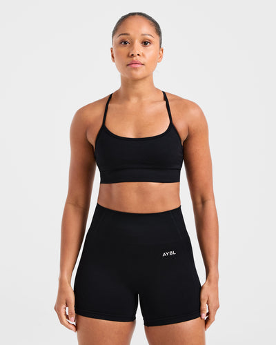 Empower Nahtloser Sport-BH – Schwarz
