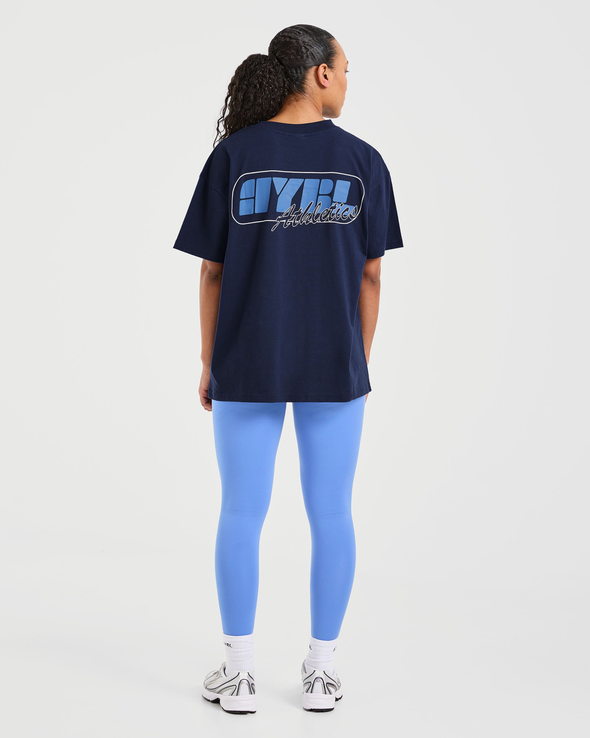 Athletics Retro Oversized T Shirt  - Navy