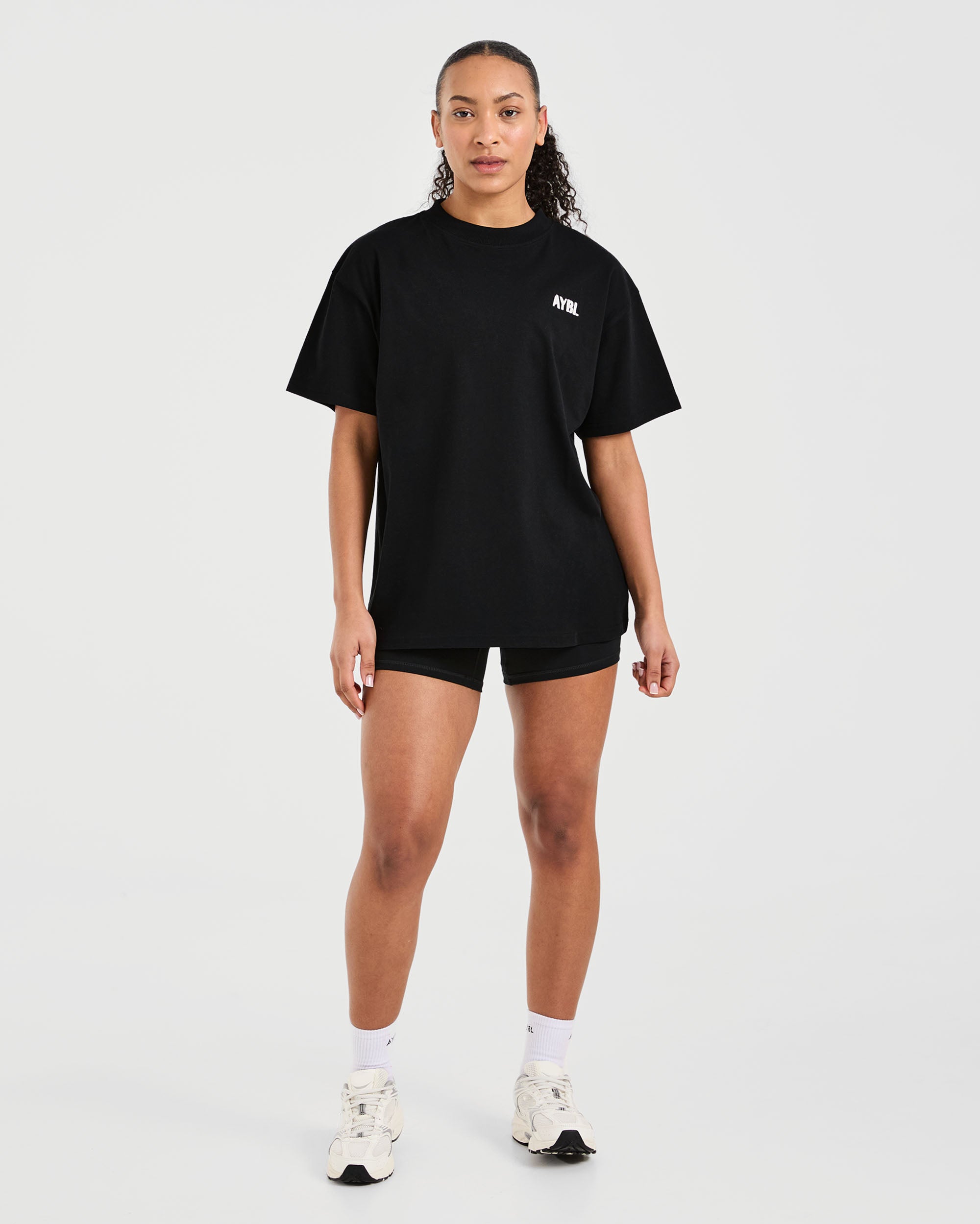 Athletics Strength Club Oversized T Shirt - Black