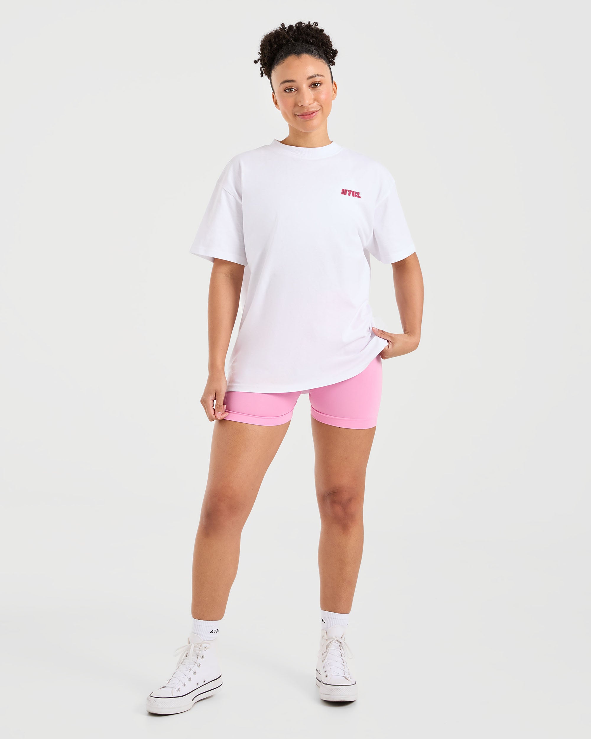 Athletics Retro Oversized T Shirt  - White