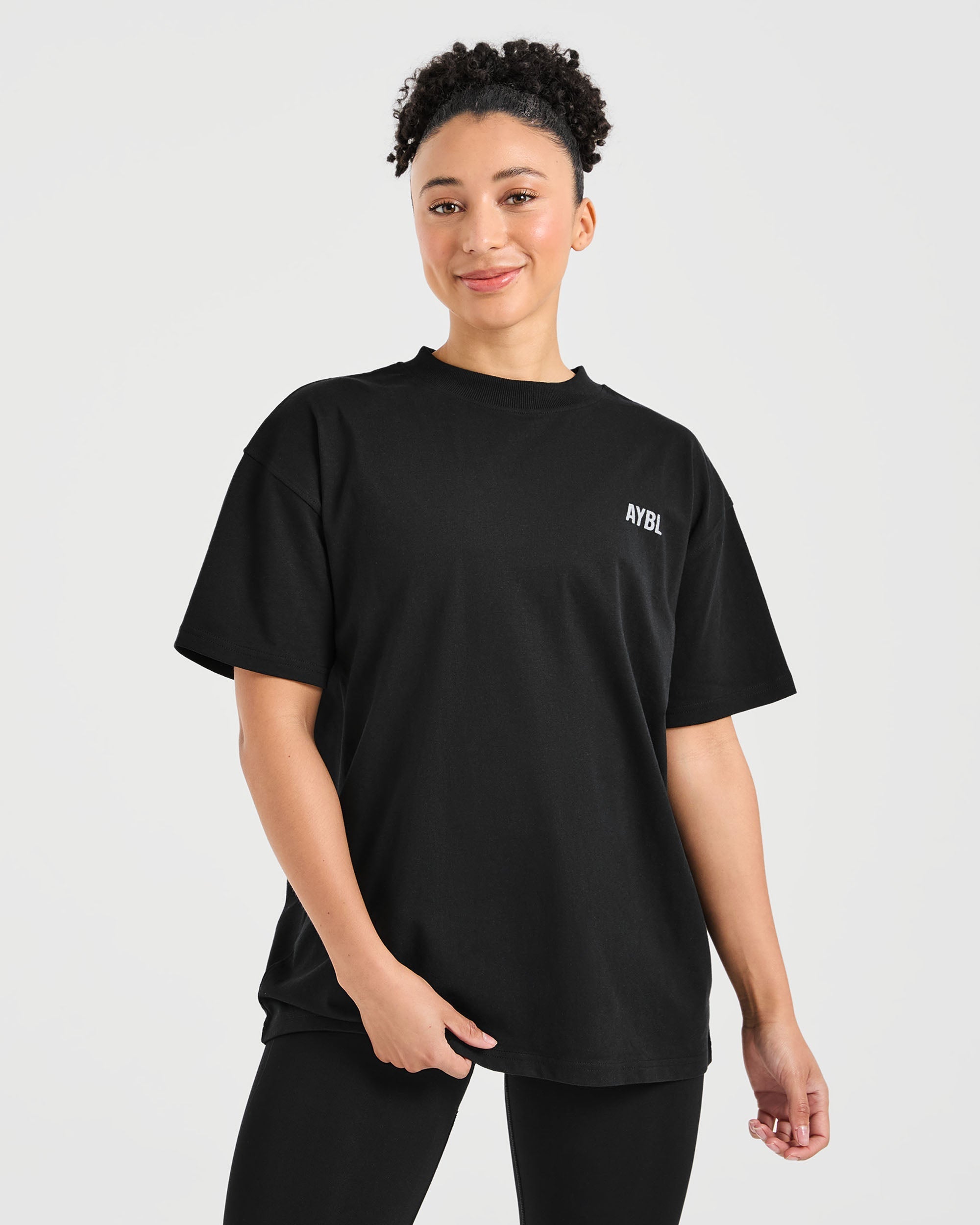 Show Up Oversized T Shirt - Black