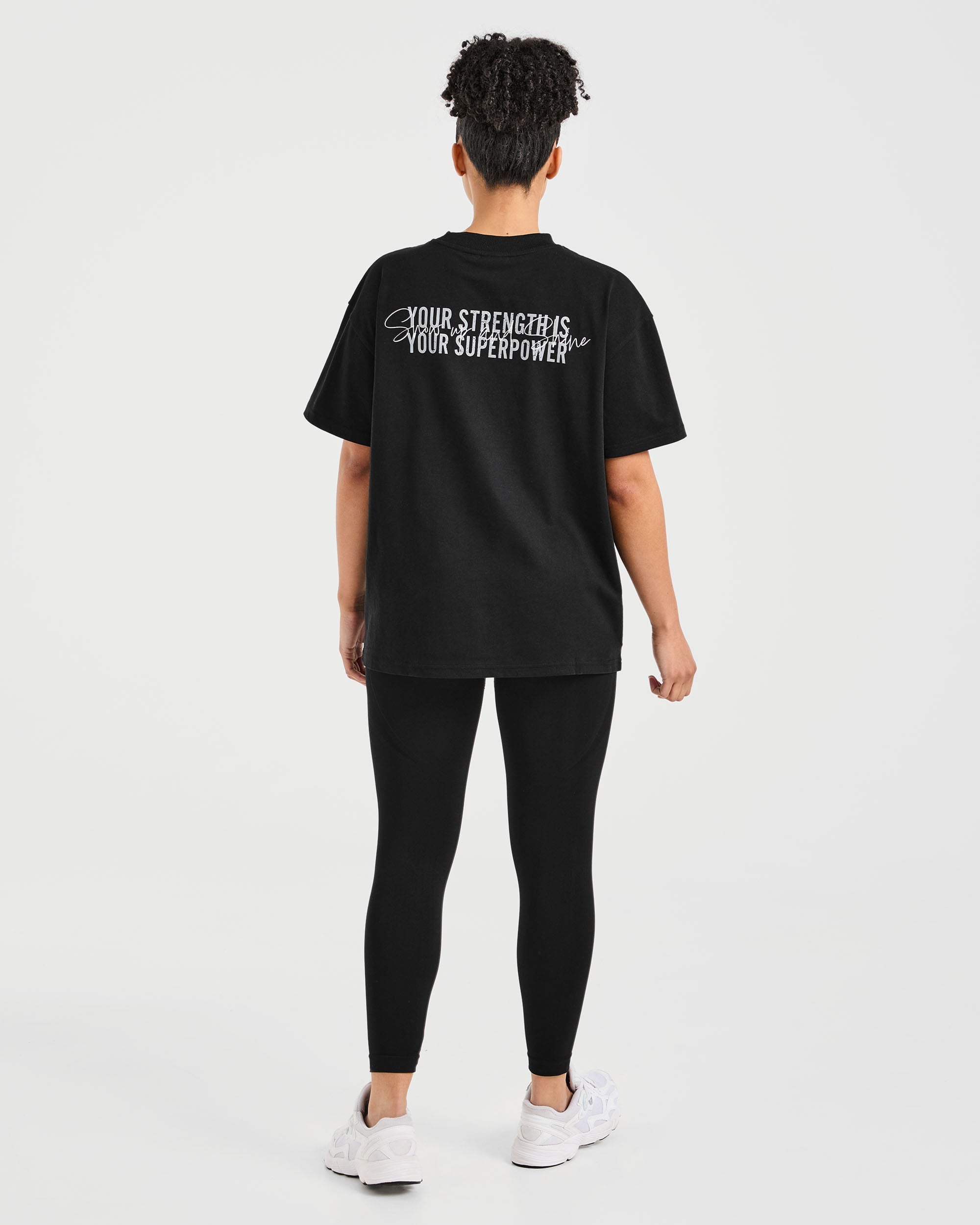 Show Up Oversized T Shirt - Black