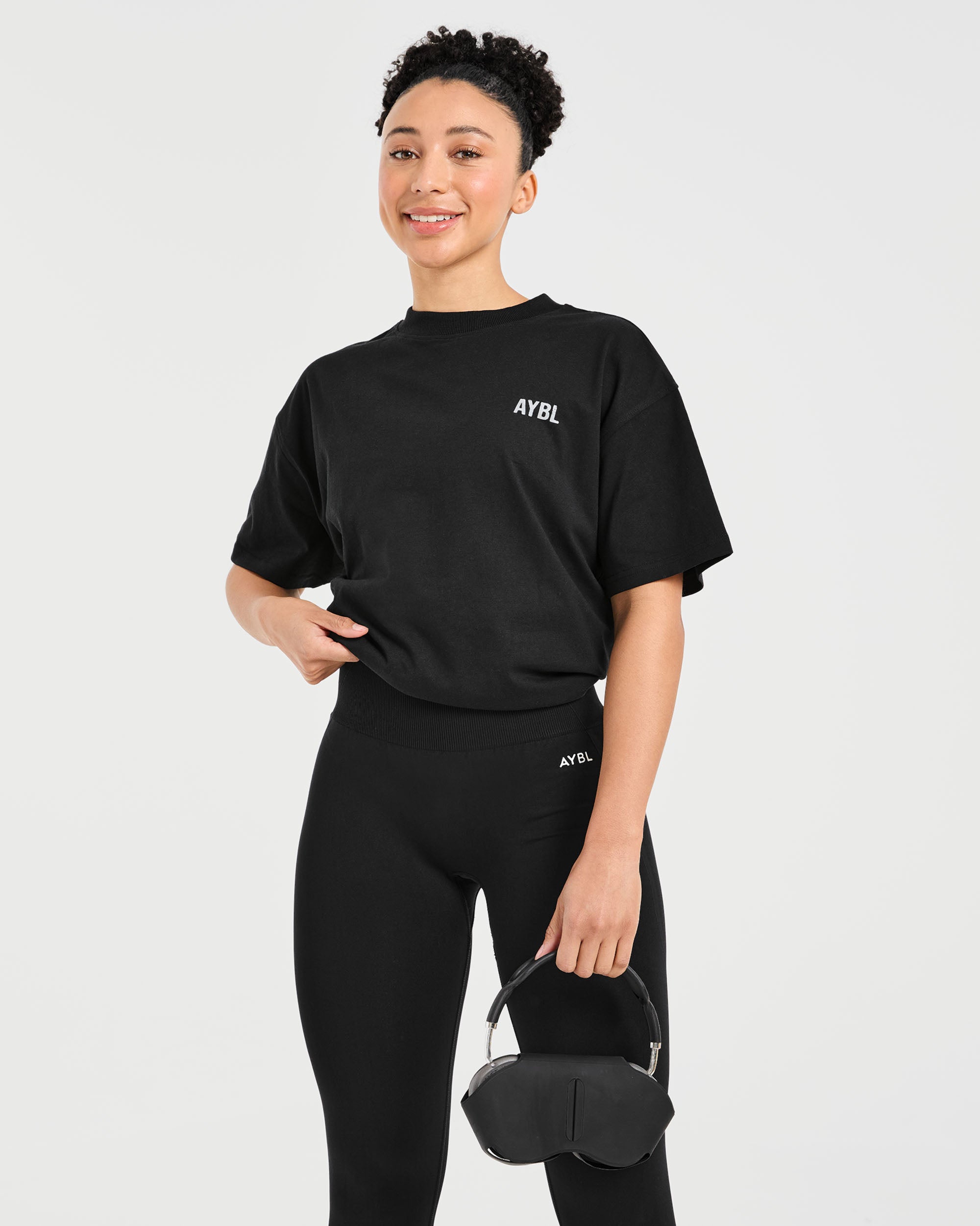 Show Up Oversized T Shirt - Black