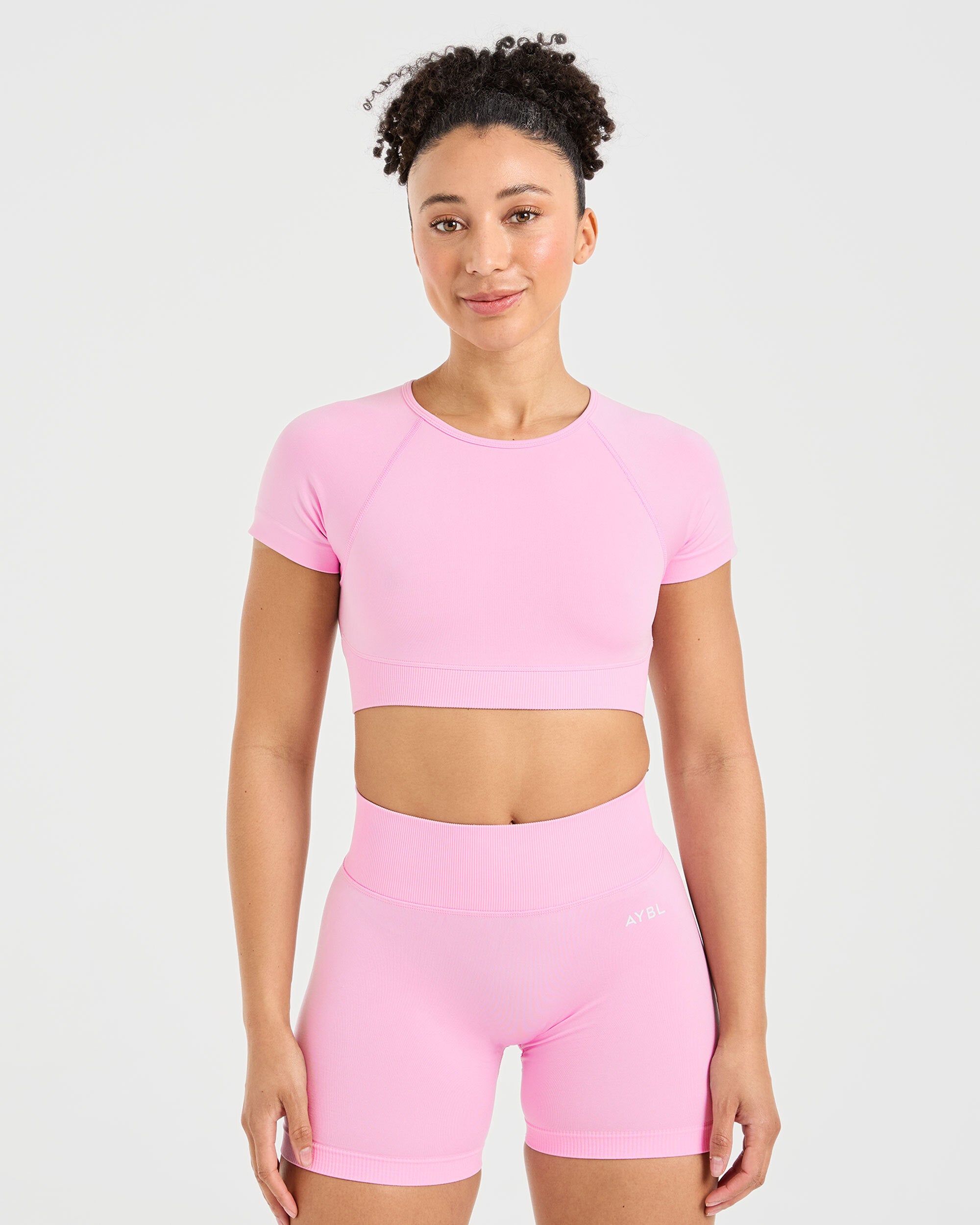 Adapt Seamless Crop Top - Spring Pink