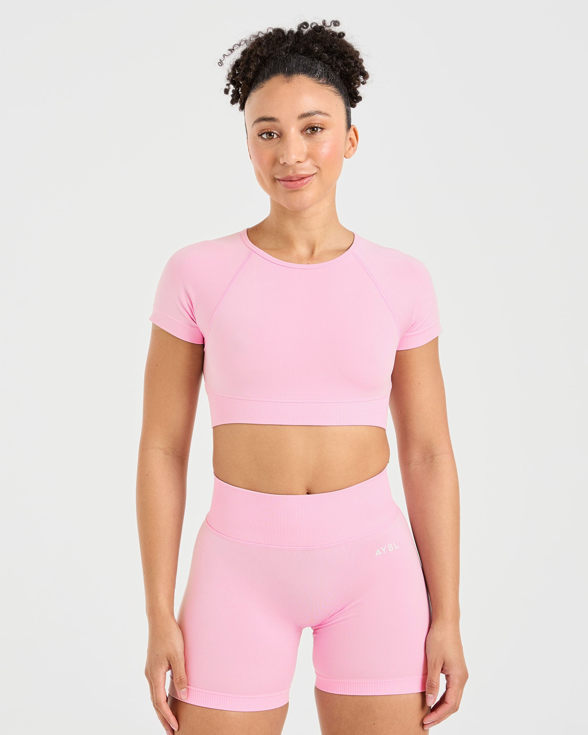 Adapt Seamless Crop Top - Spring Pink