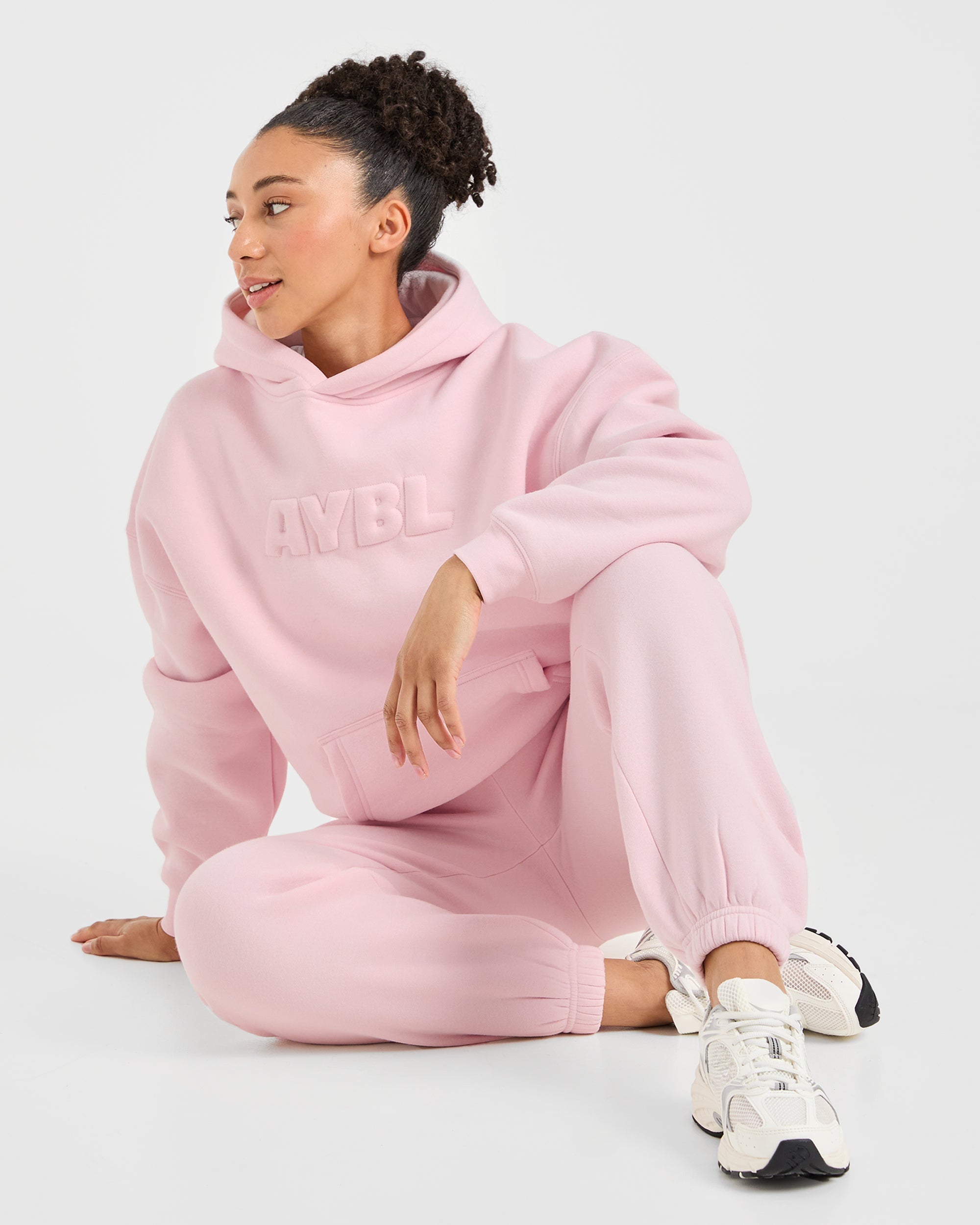 Classic Plush Oversized Hoodie - Pastel Pink