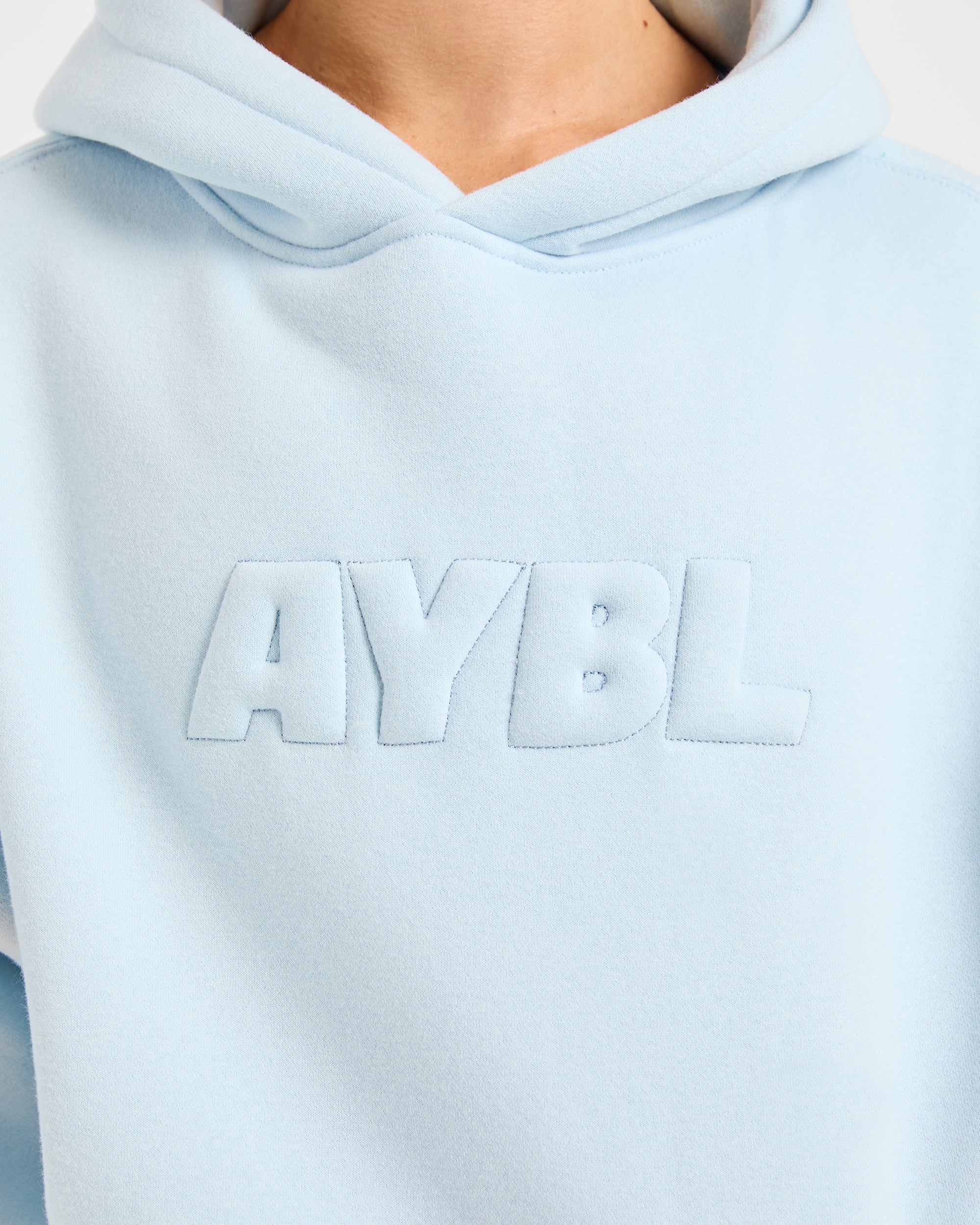 Classic Plush Oversized Hoodie - Pastel Blue