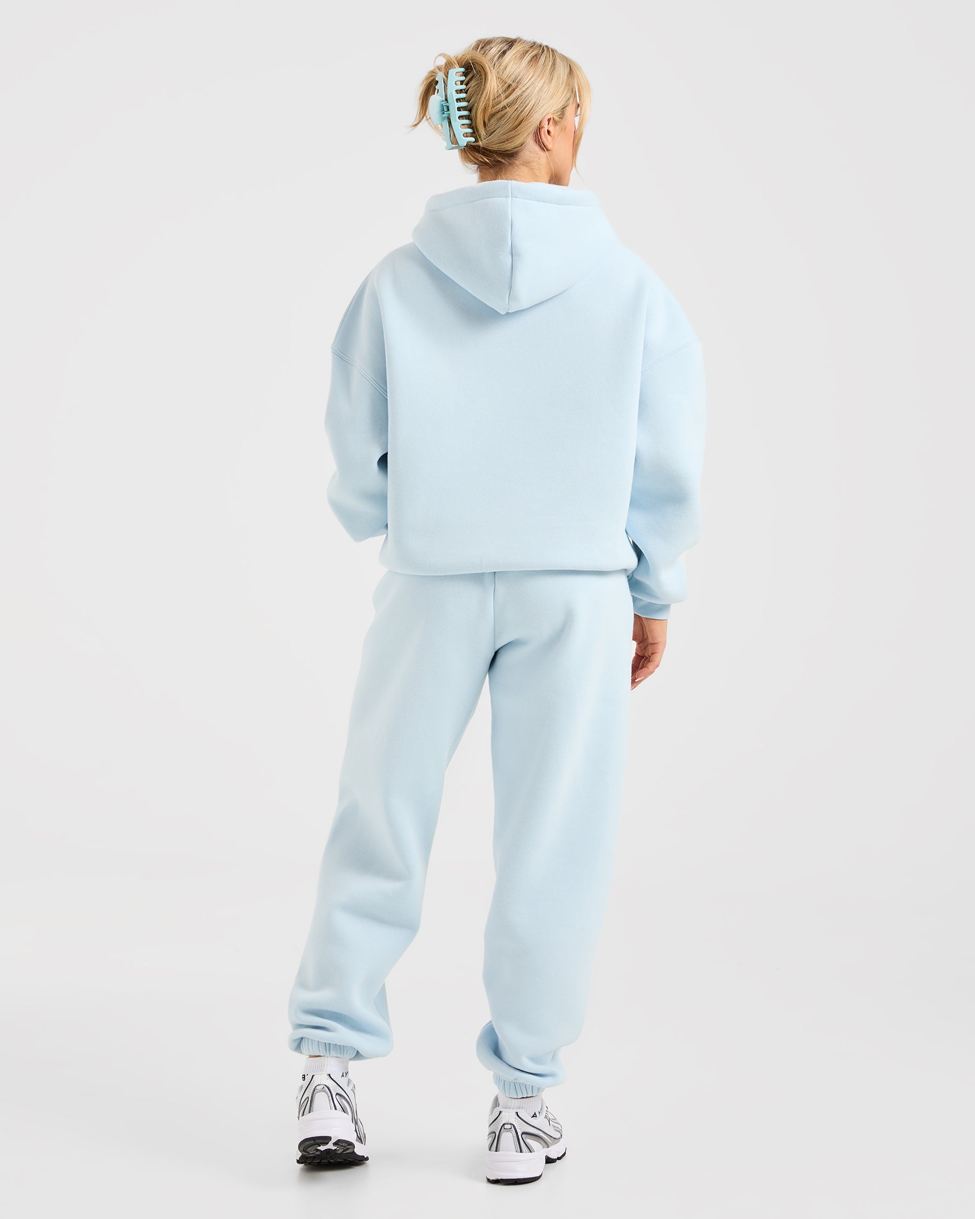 Classic Plush Oversized Joggers - Pastel Blue