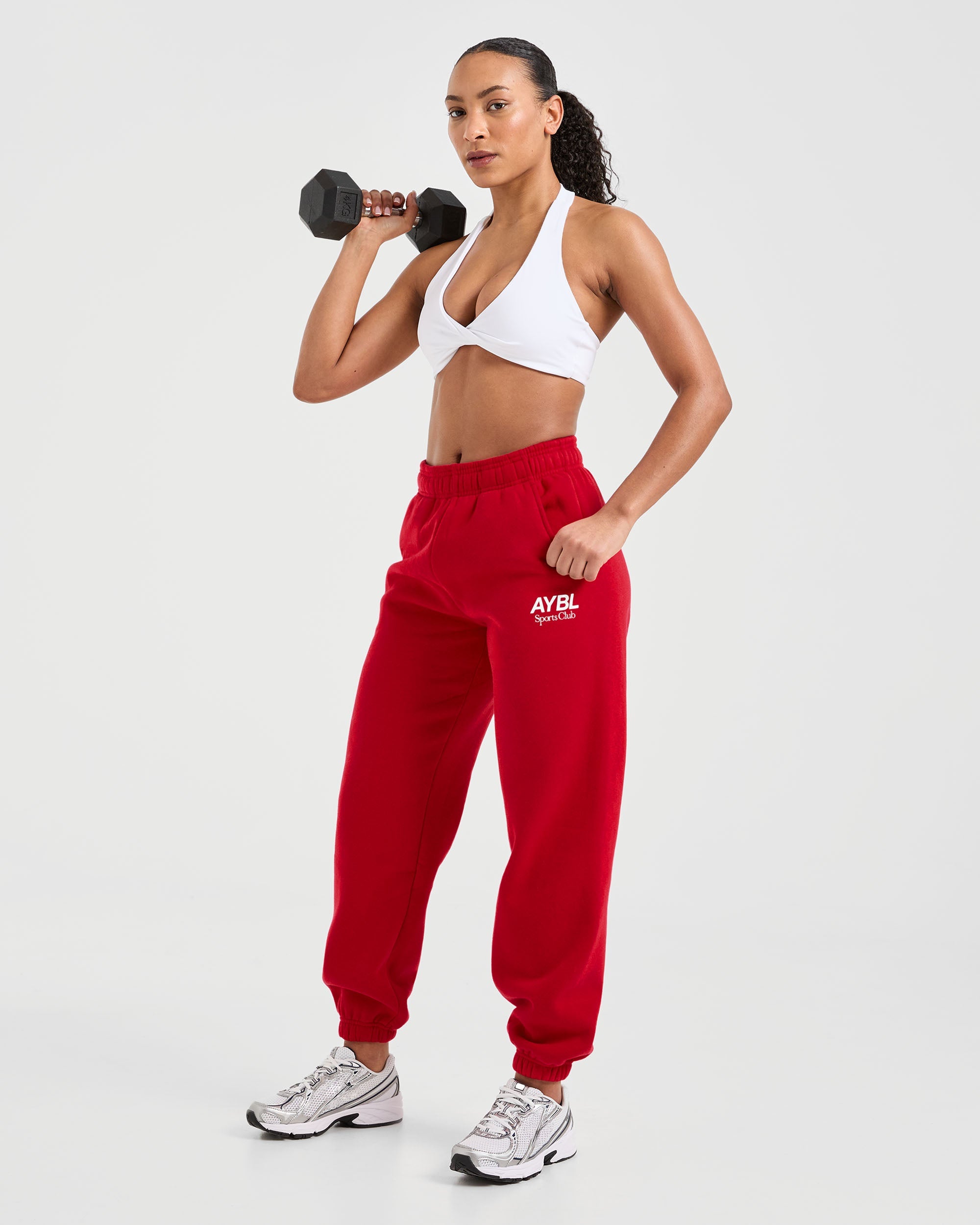 AYBL Sports Club Oversized Joggers - True Red