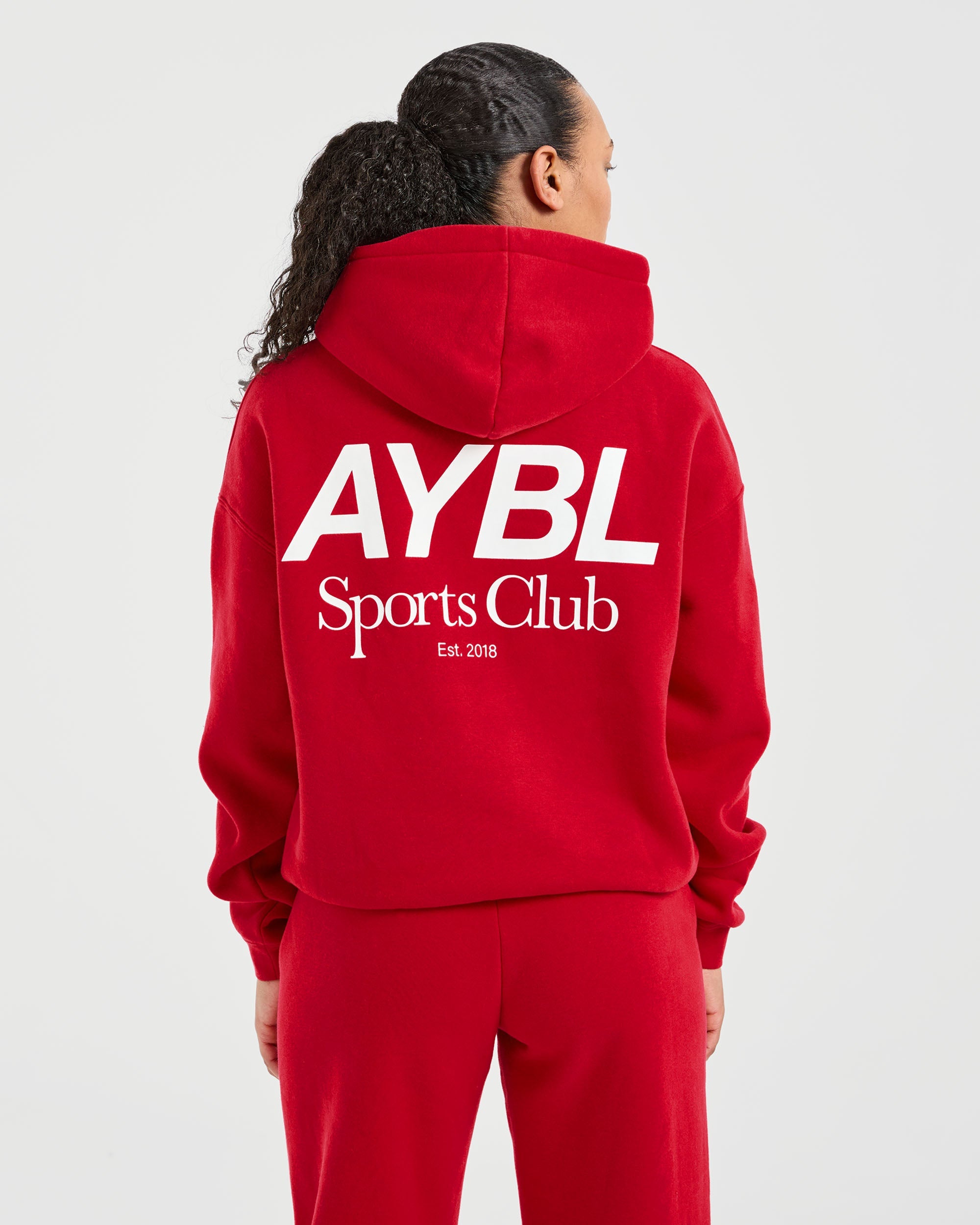 AYBL Sports Club Oversized Hoodie - True Red