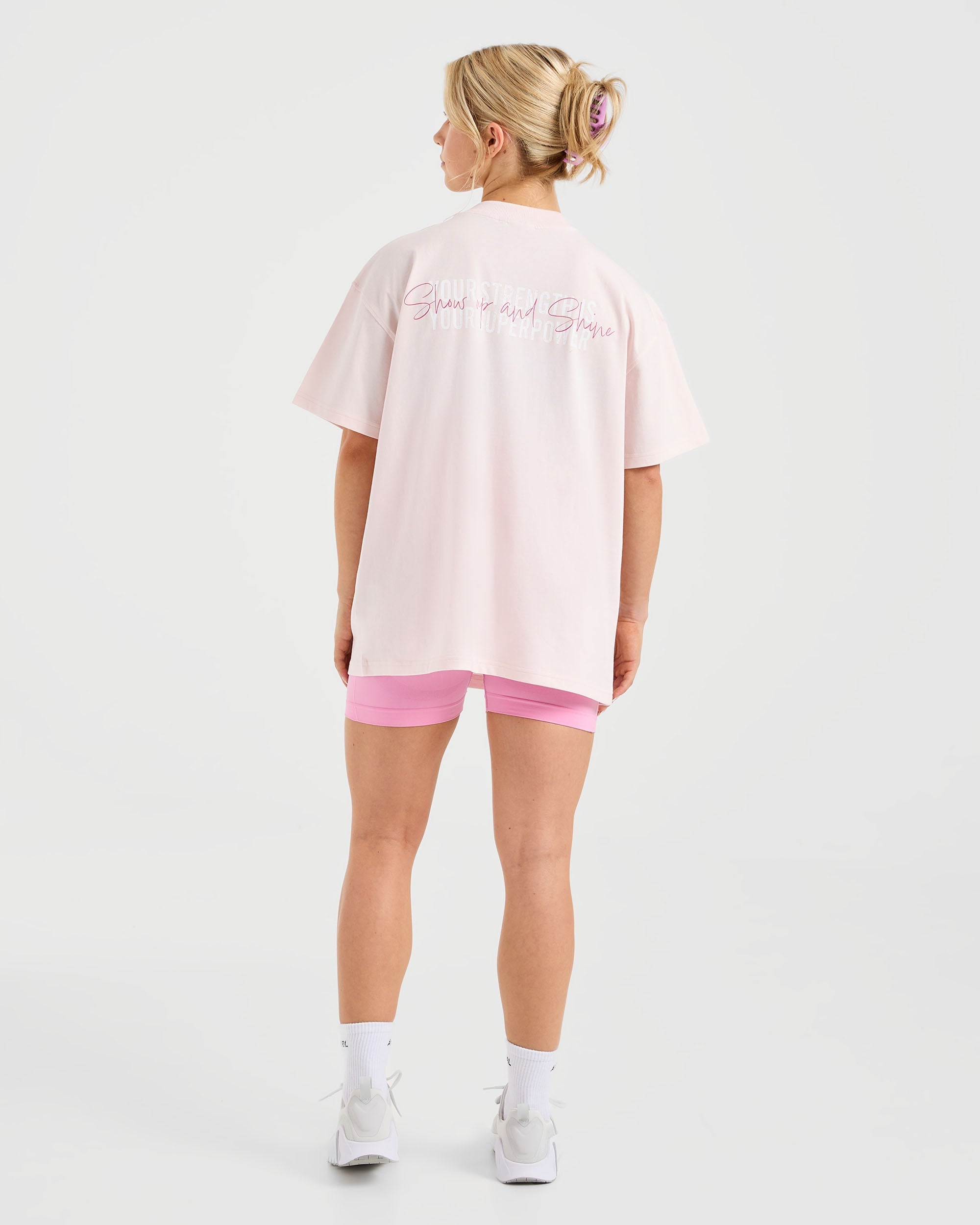 Show Up Oversized T Shirt - Pink