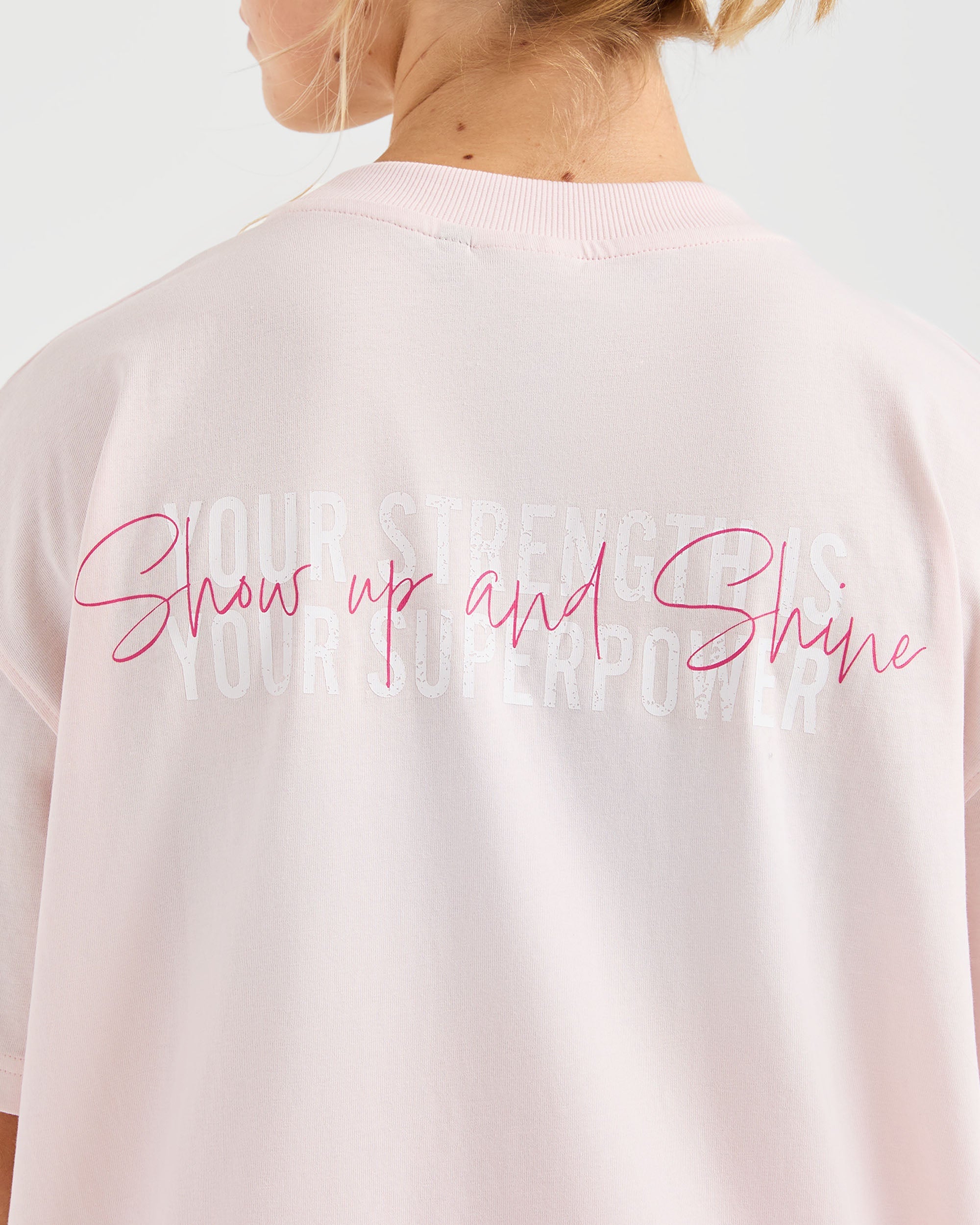 Show Up Oversized T Shirt - Pink