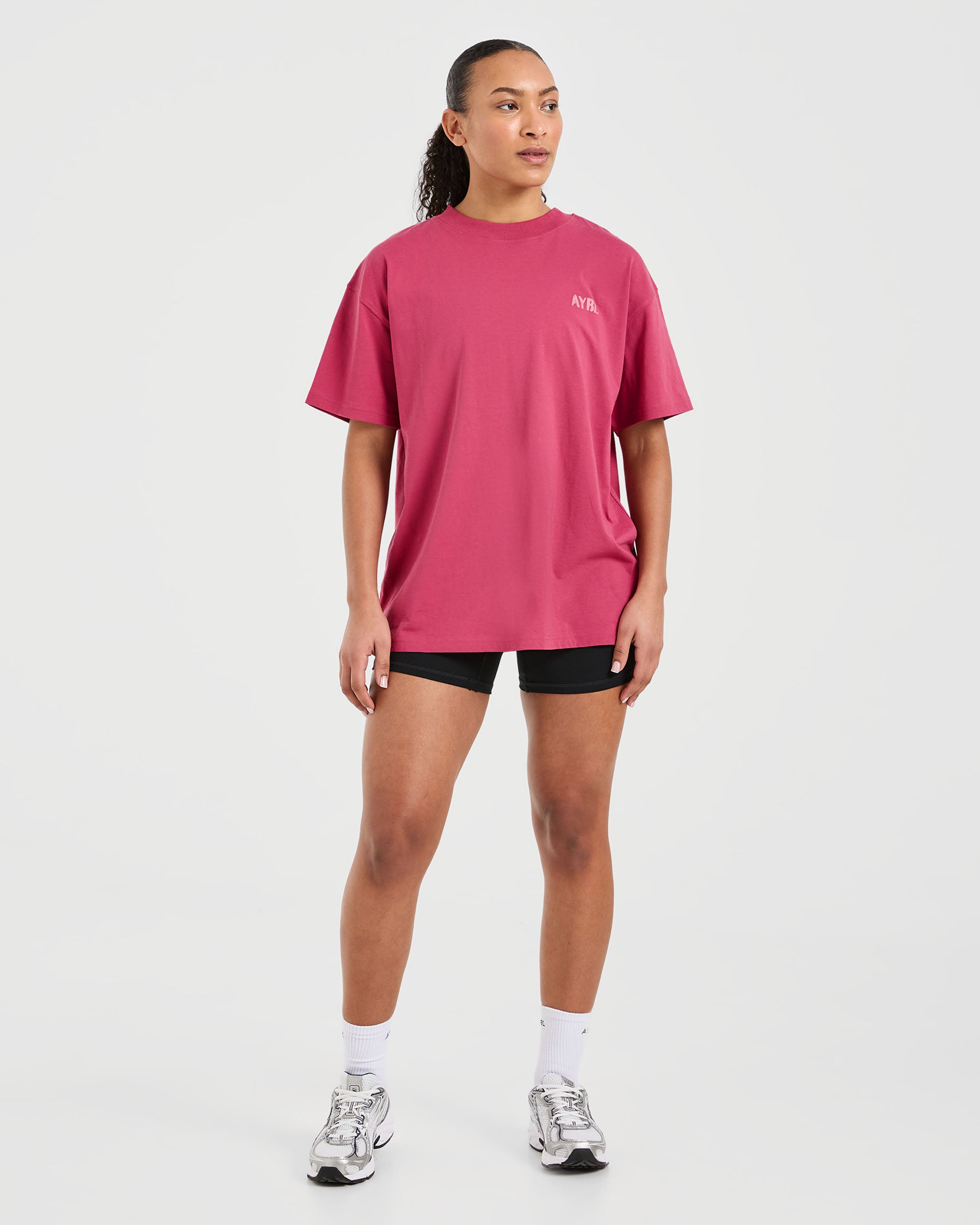 Athletics Strength Club Oversized T Shirt - Washed Coral