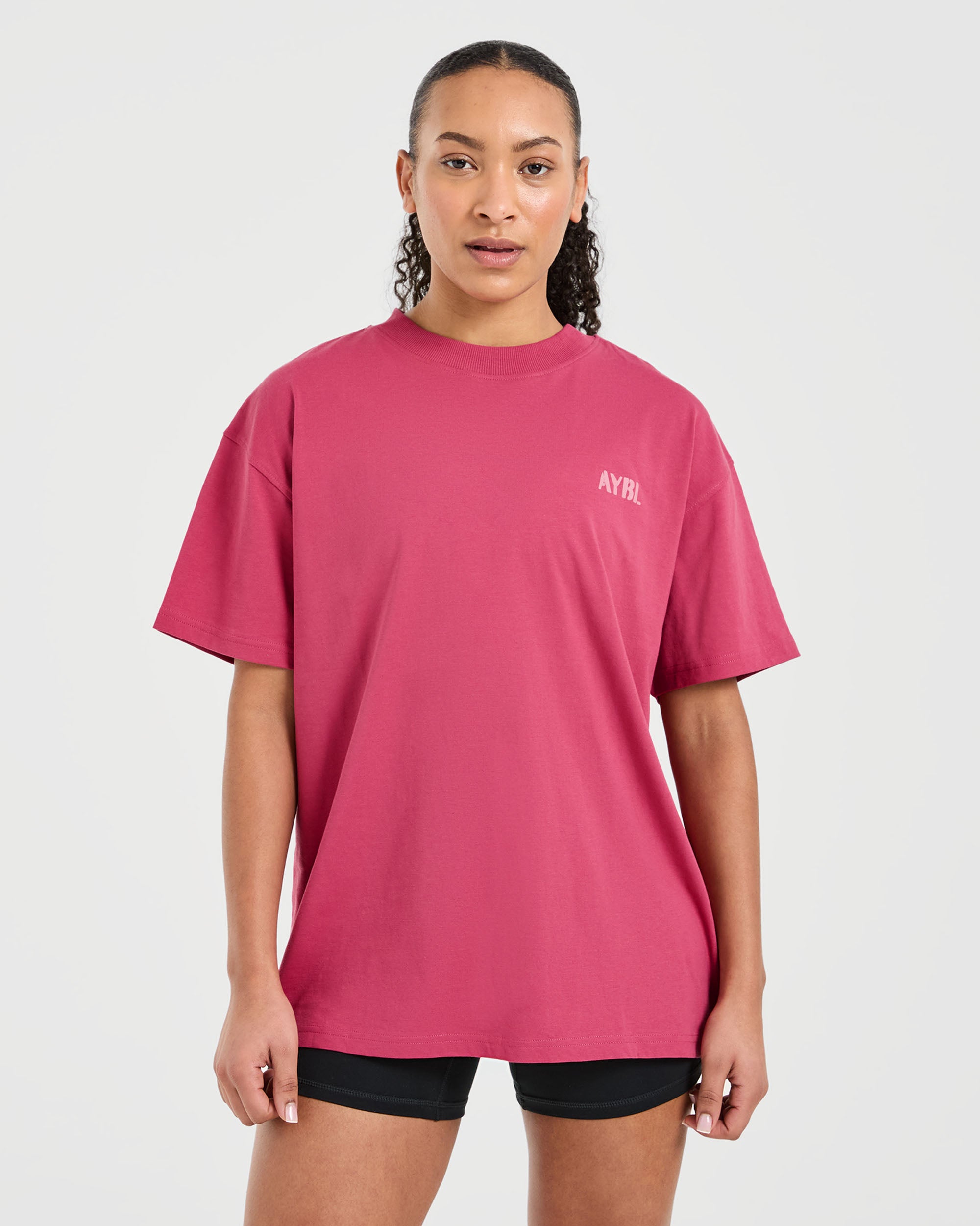 Athletics Strength Club Oversized T Shirt - Washed Coral