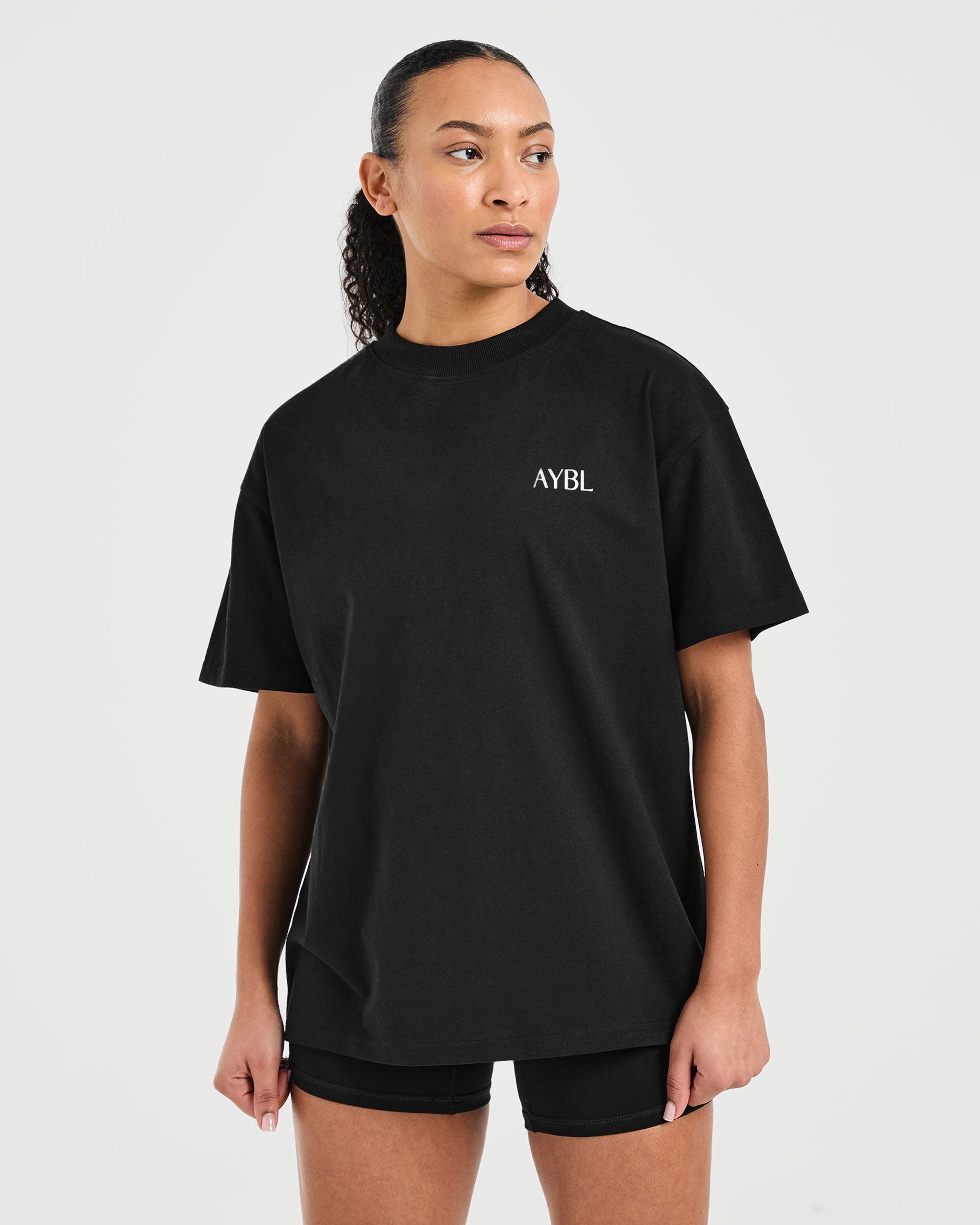 Strength Club Oversized T Shirt - Black