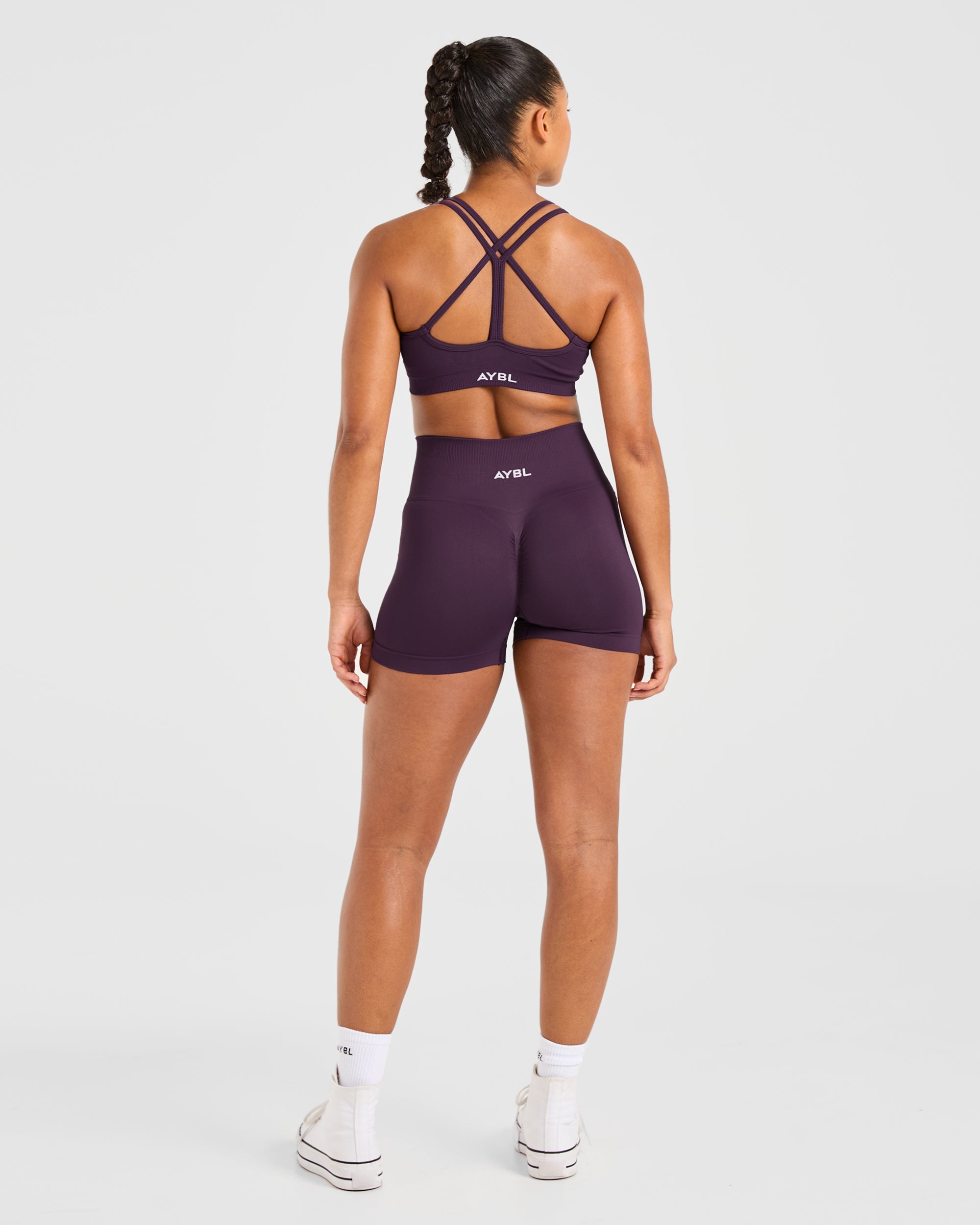 Power Seamless Sports Bra - Grape Wine