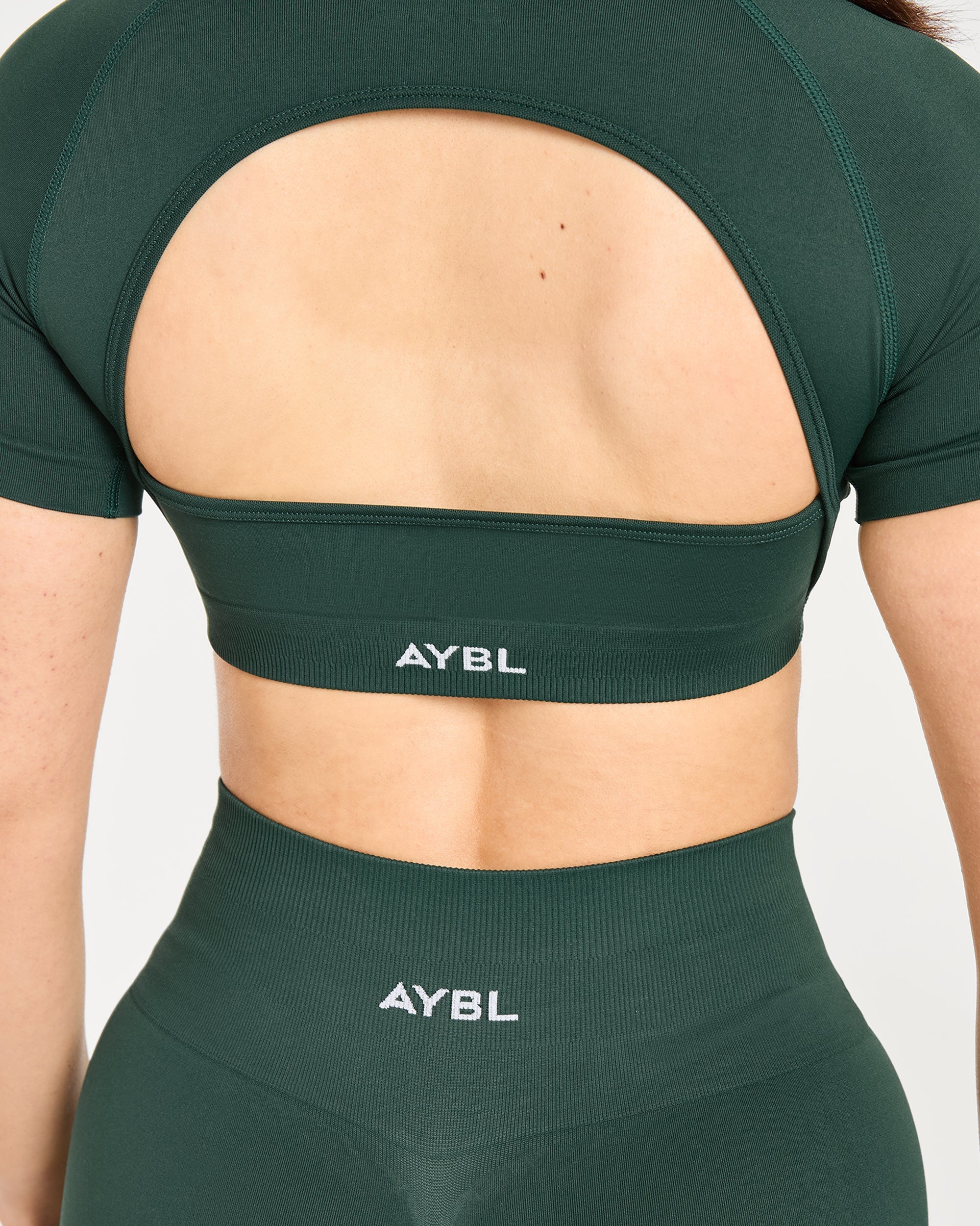 Power Seamless Crop Top - Evergreen