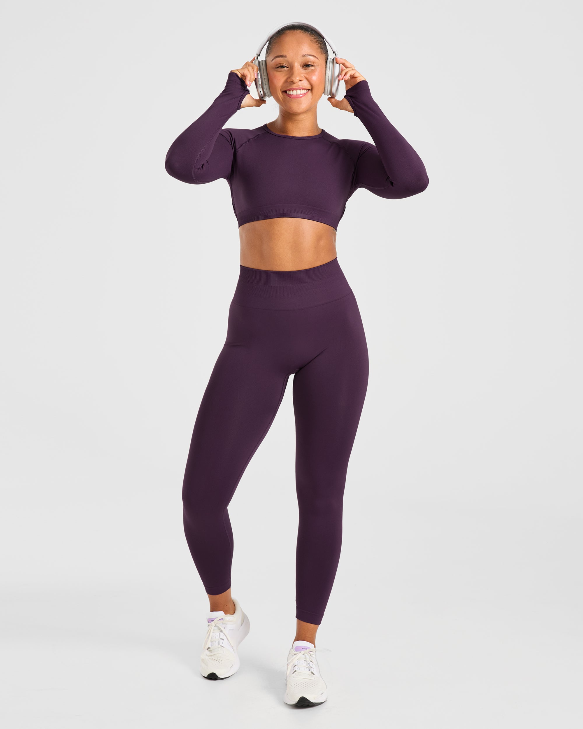 Power Seamless Leggings - Grape Wine