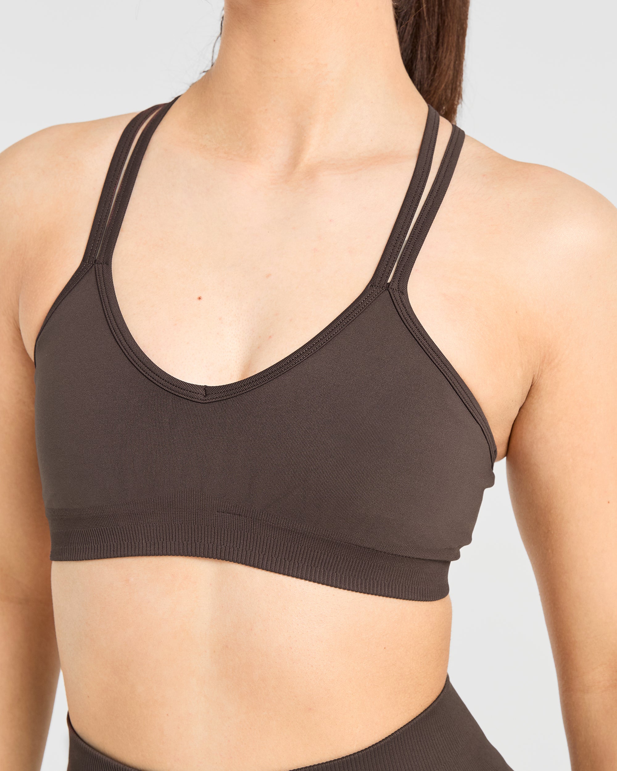 Power Seamless Sports Bra - Chestnut Brown