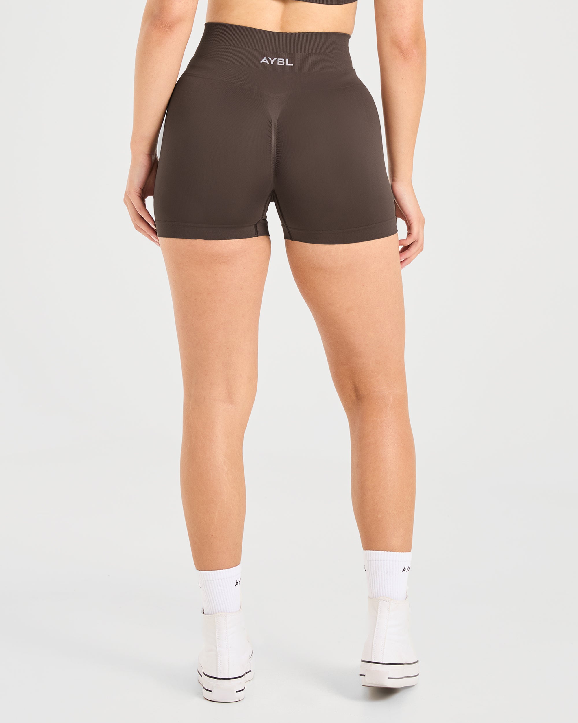 Power Seamless Shorts - Chestnut Brown