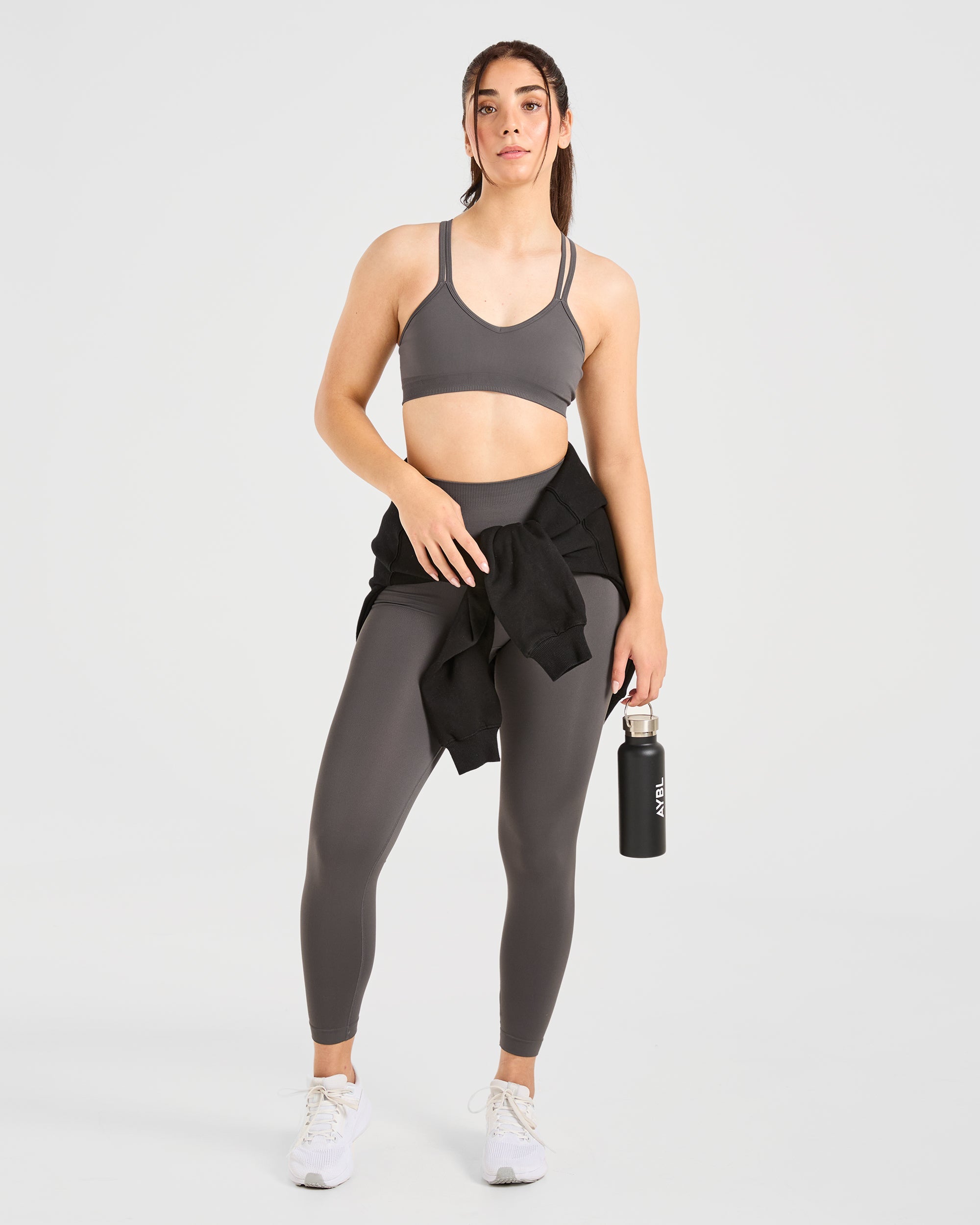 Power Seamless Sports Bra - Charcoal