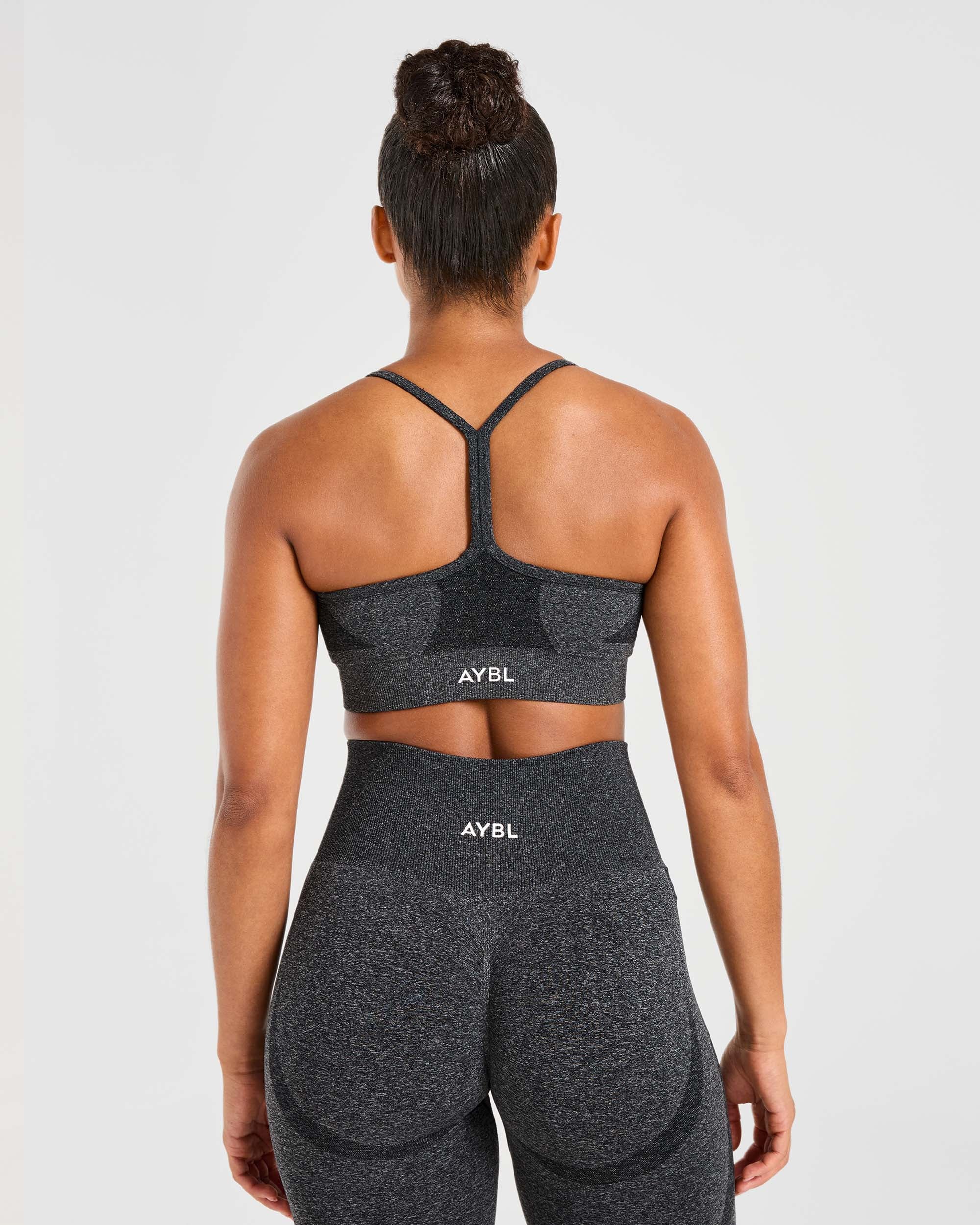 Soutien-gorge de sport sans couture Empower - Noir chiné