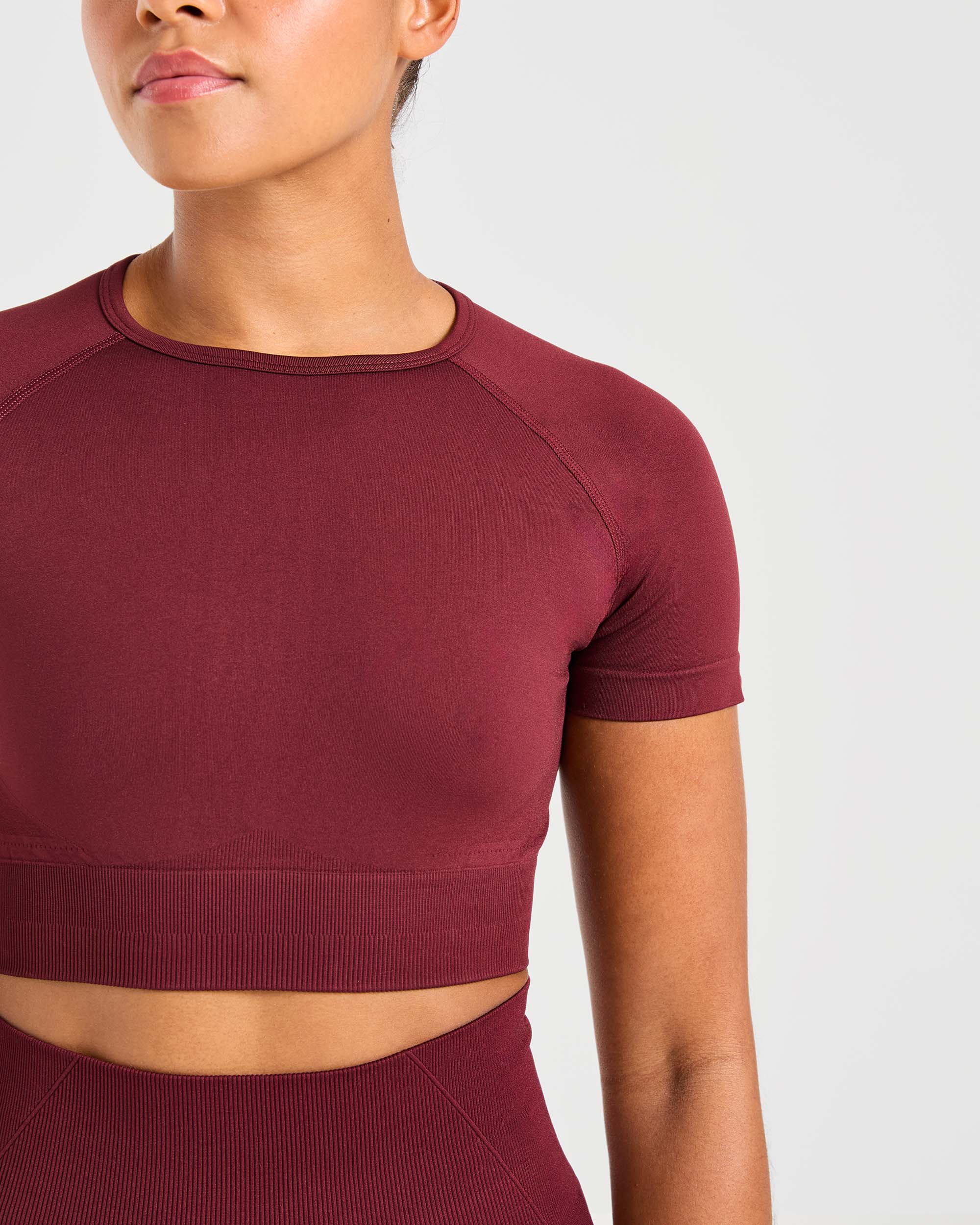 Empower Seamless Crop Top – Rotwein