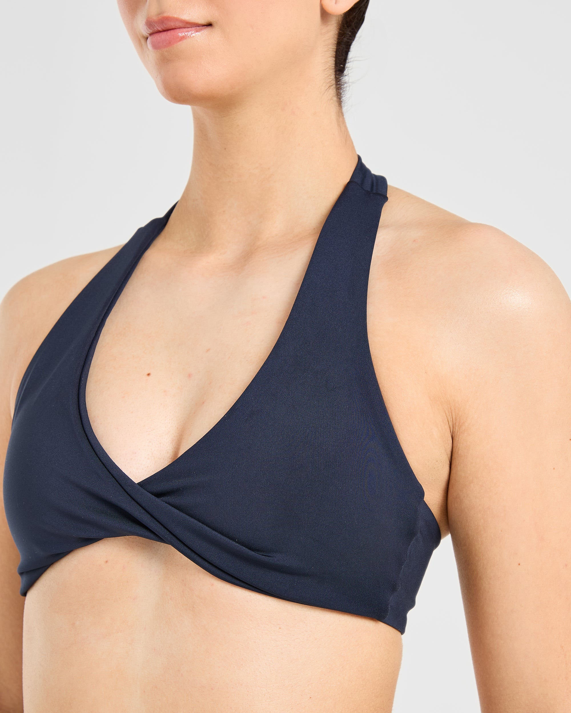 Essential Halterneck Sports Bra - Deep Navy