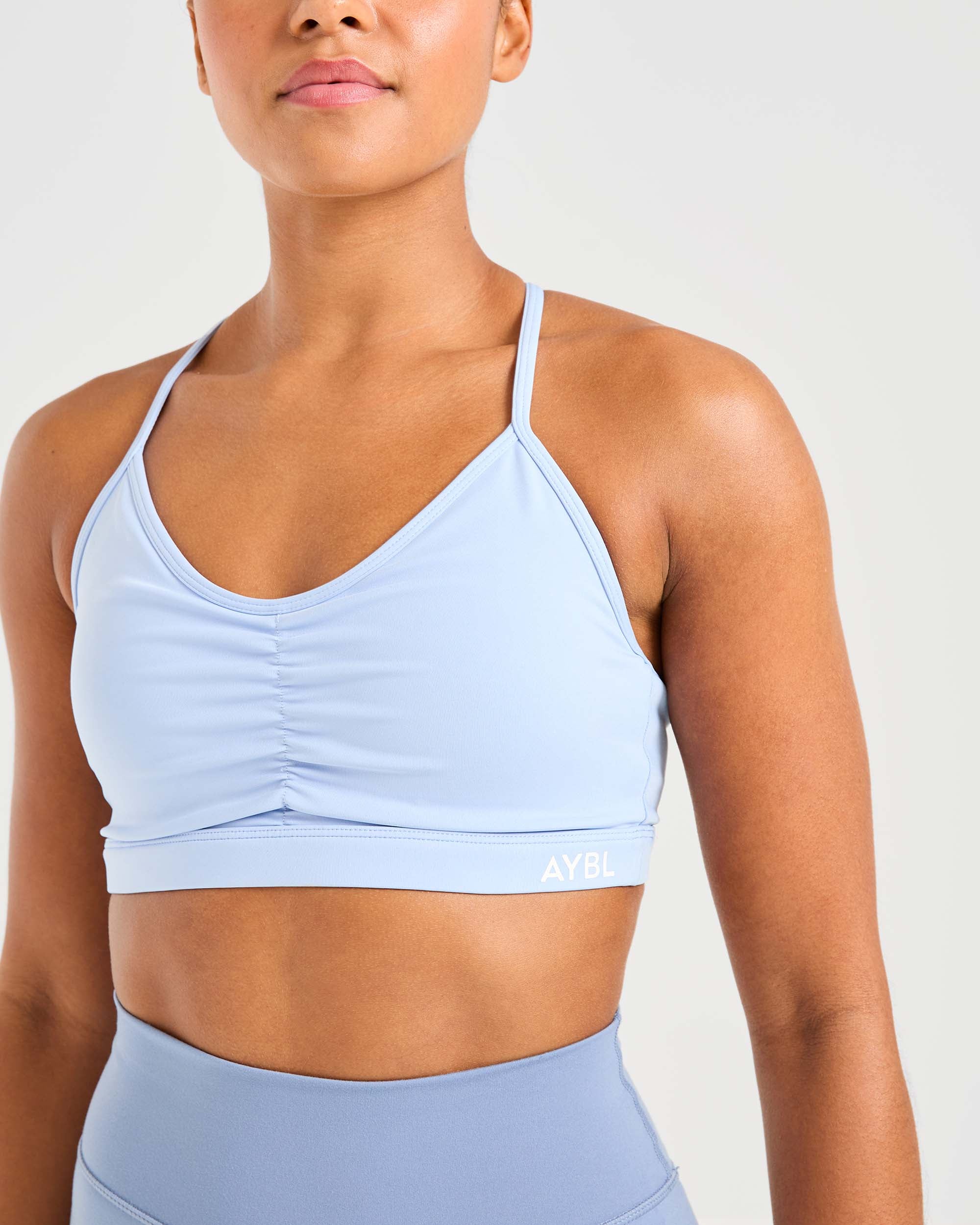 Soutien-gorge de sport froncé Essential - Bleu poudre