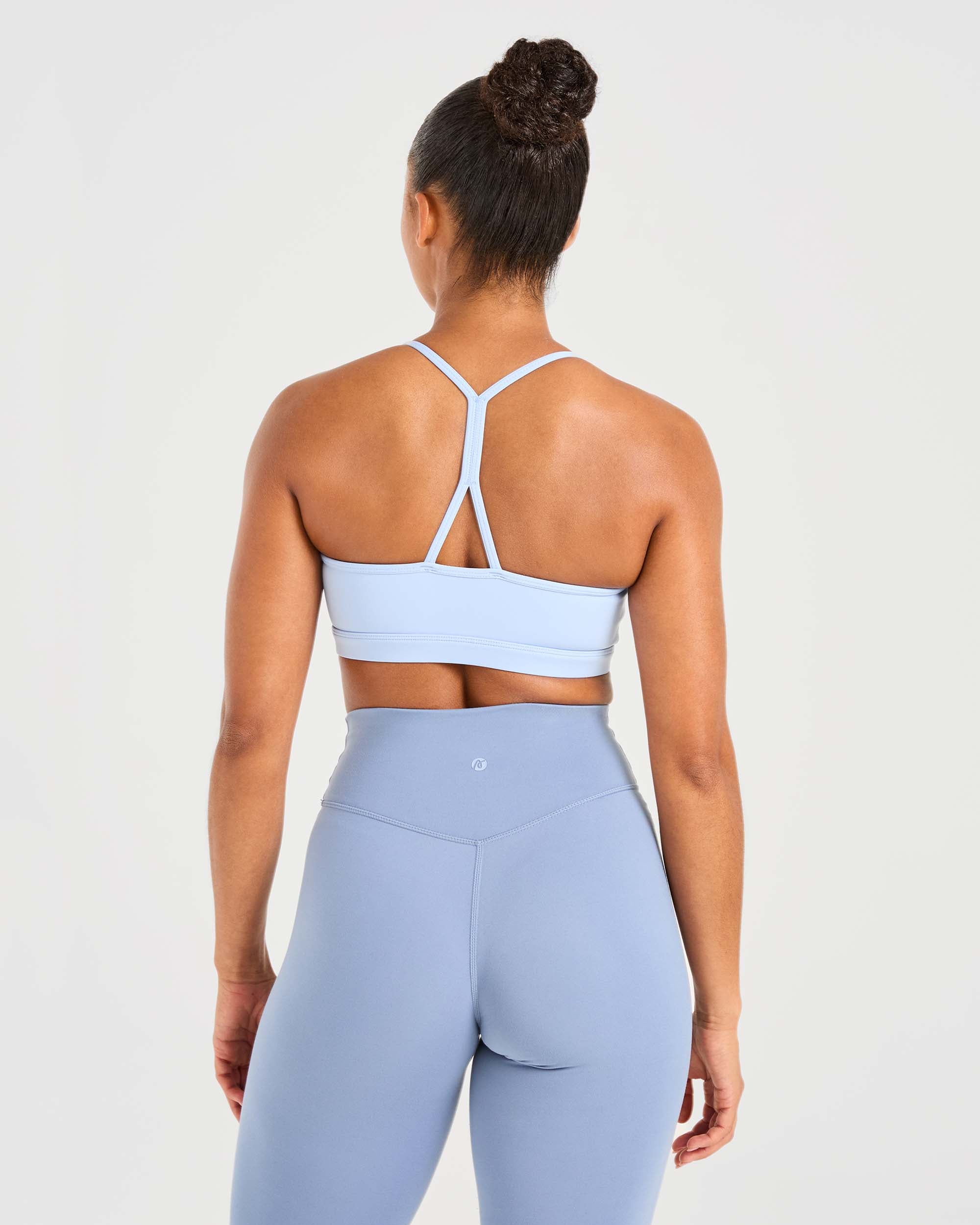 Essential Ruched Sports Bra - Powder Blue