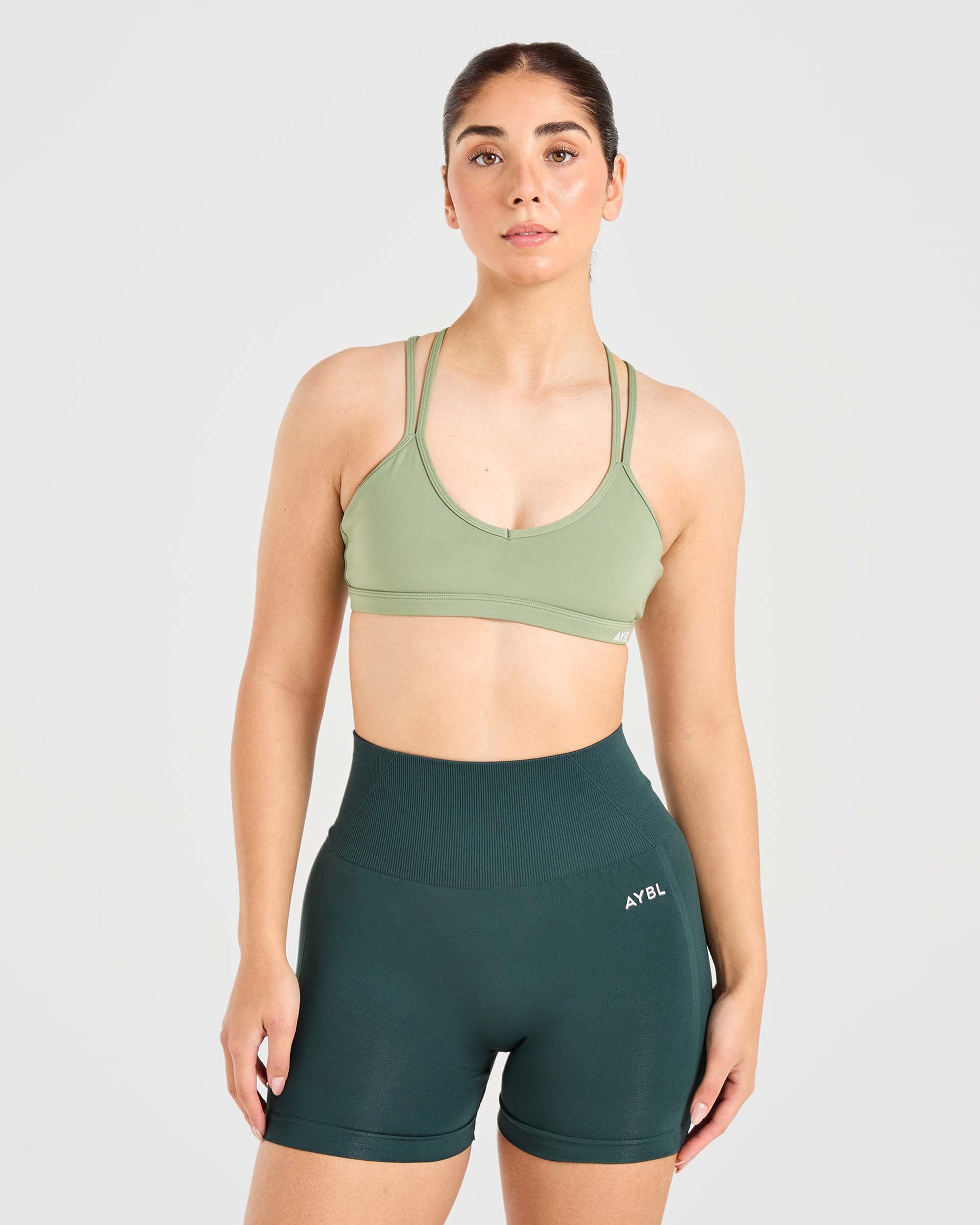 Soutien-gorge de sport à bretelles Essential - Vert olive