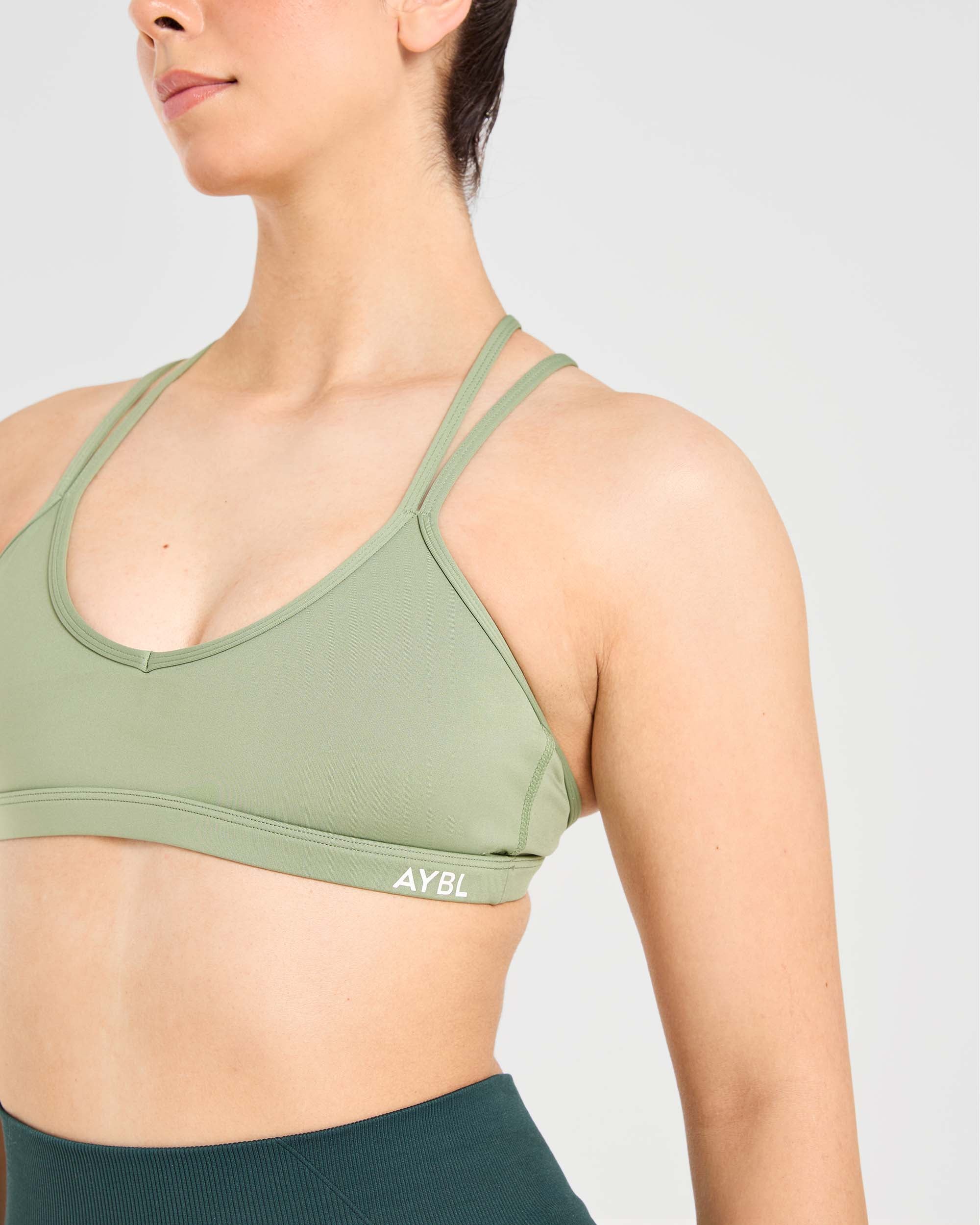 Soutien-gorge de sport à bretelles Essential - Vert olive