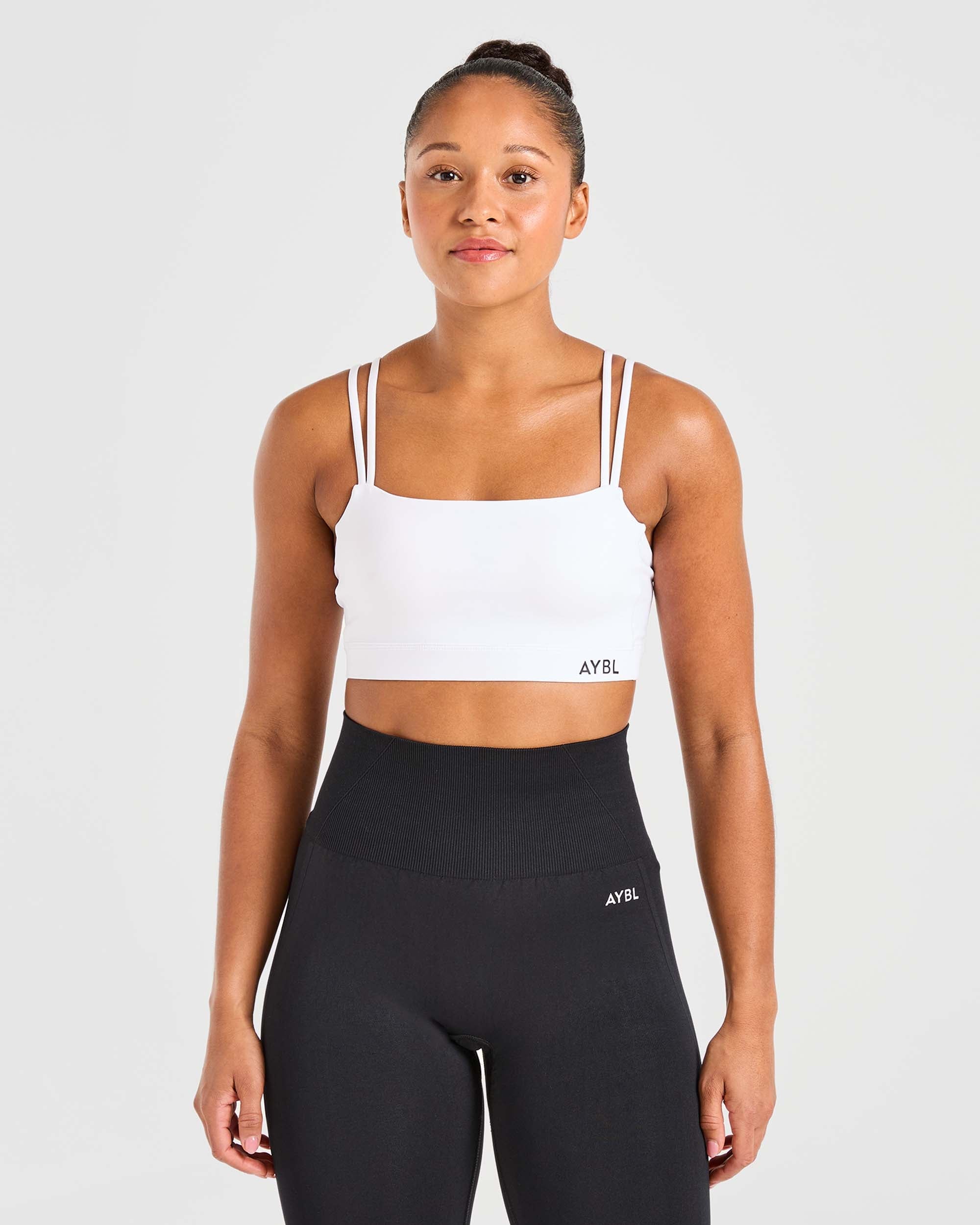 Essential Bandeau-Sport-BH – Weiß