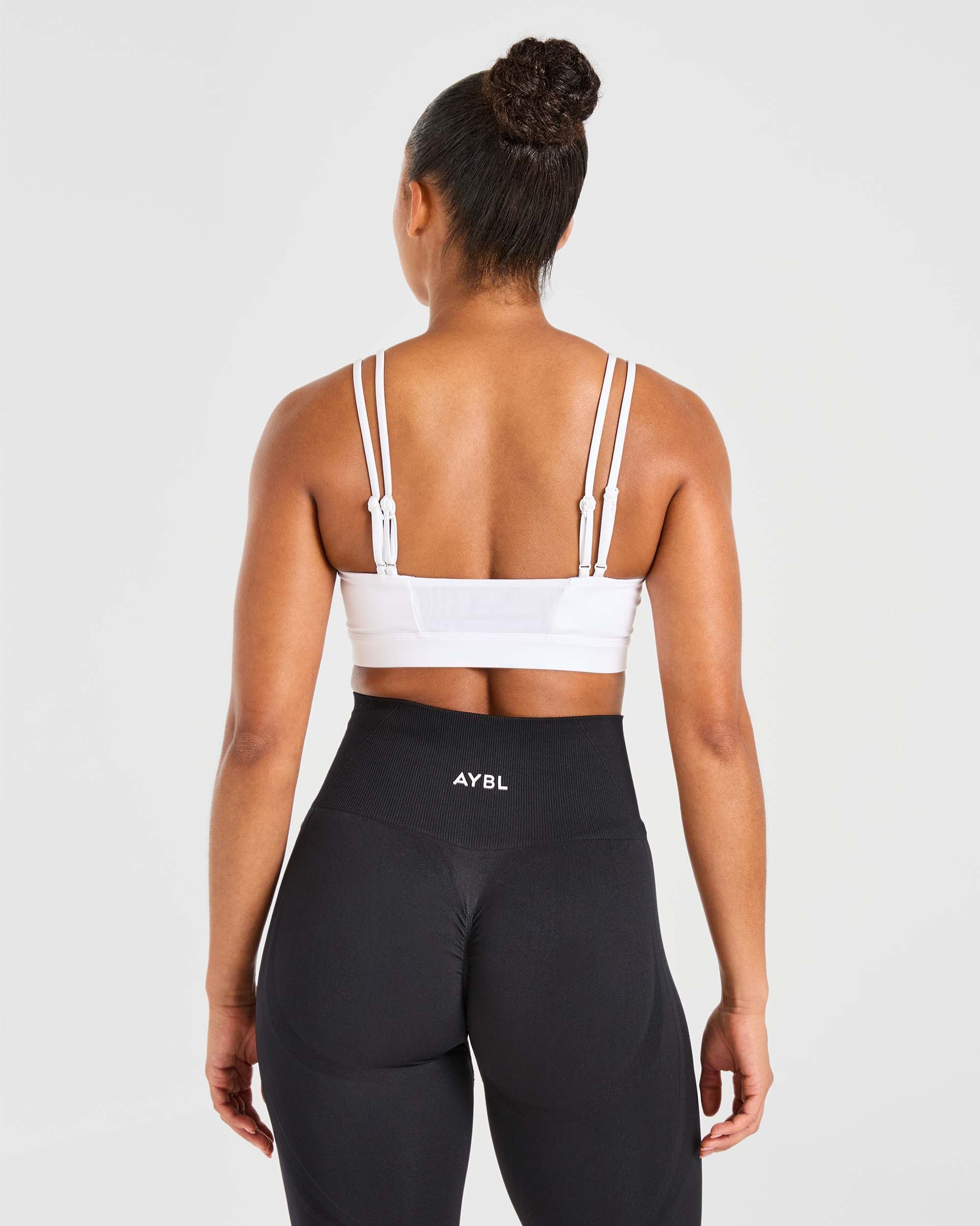 Essential Bandeau-Sport-BH – Weiß