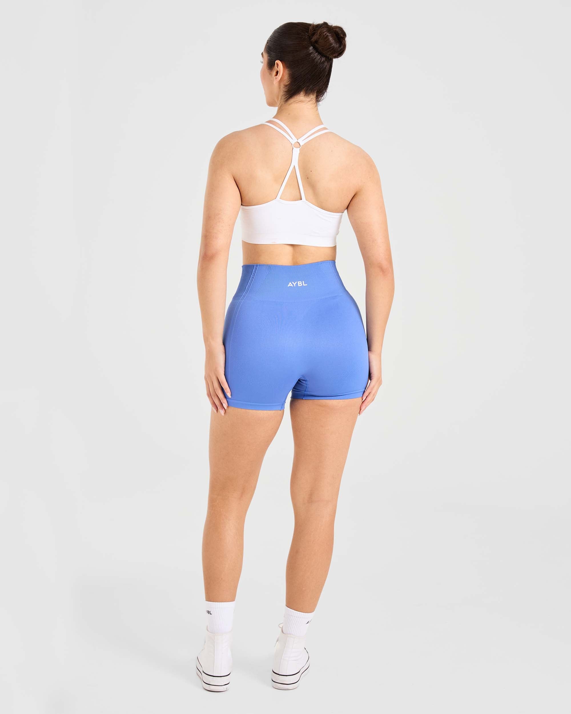 Soutien-gorge de sport froncé sans coutures Essential - Blanc