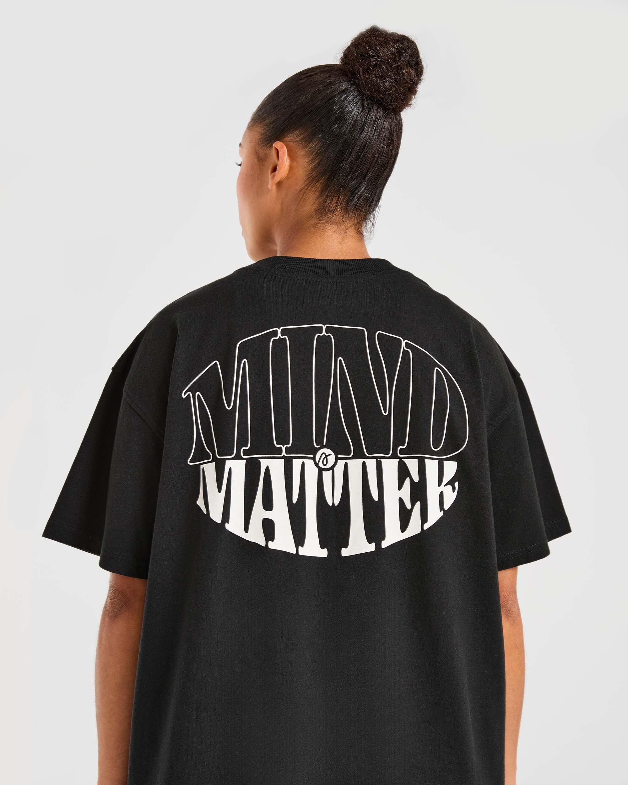 Mind Over Matter Oversized T Shirt - Black