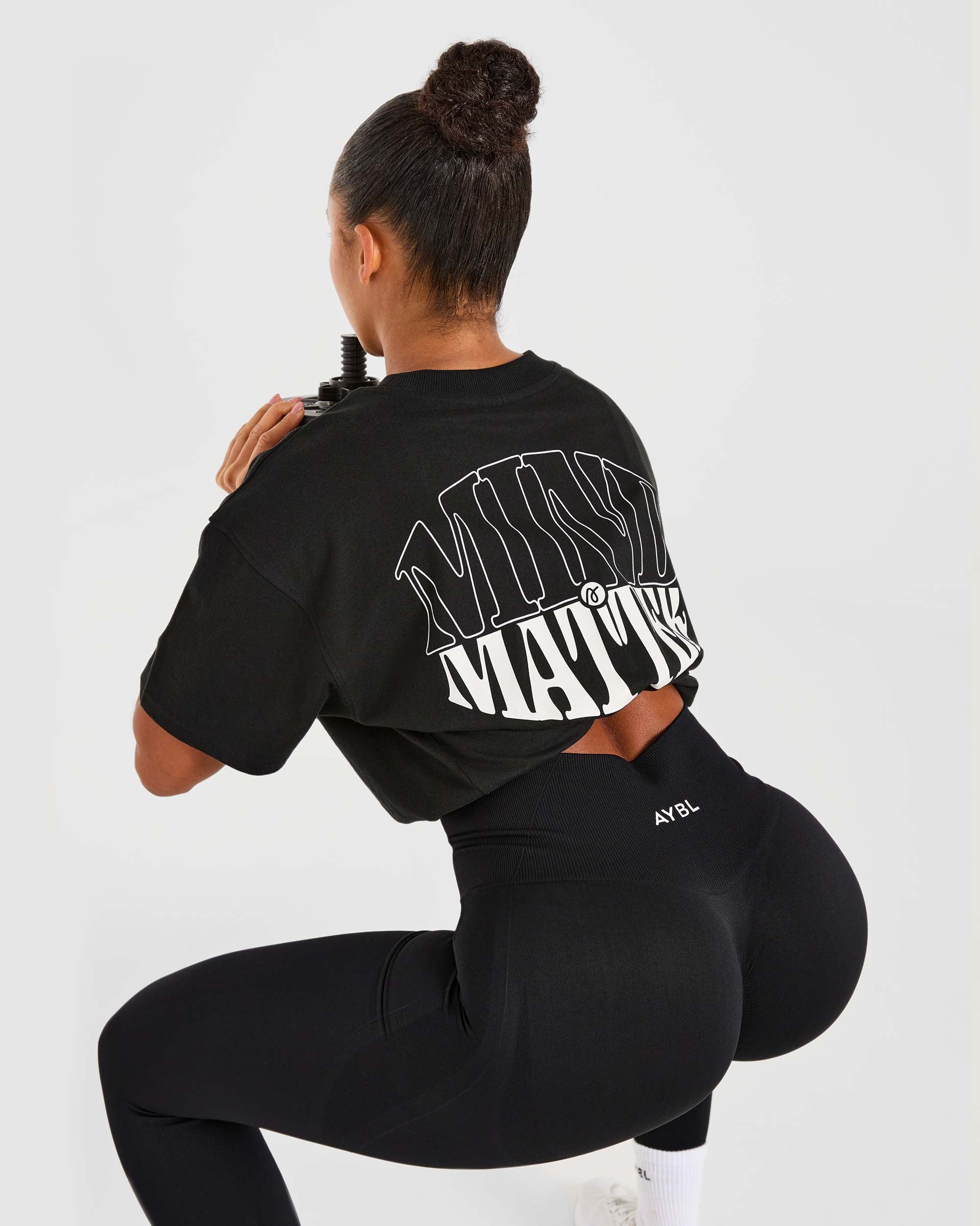 Mind Over Matter Oversized T Shirt - Black