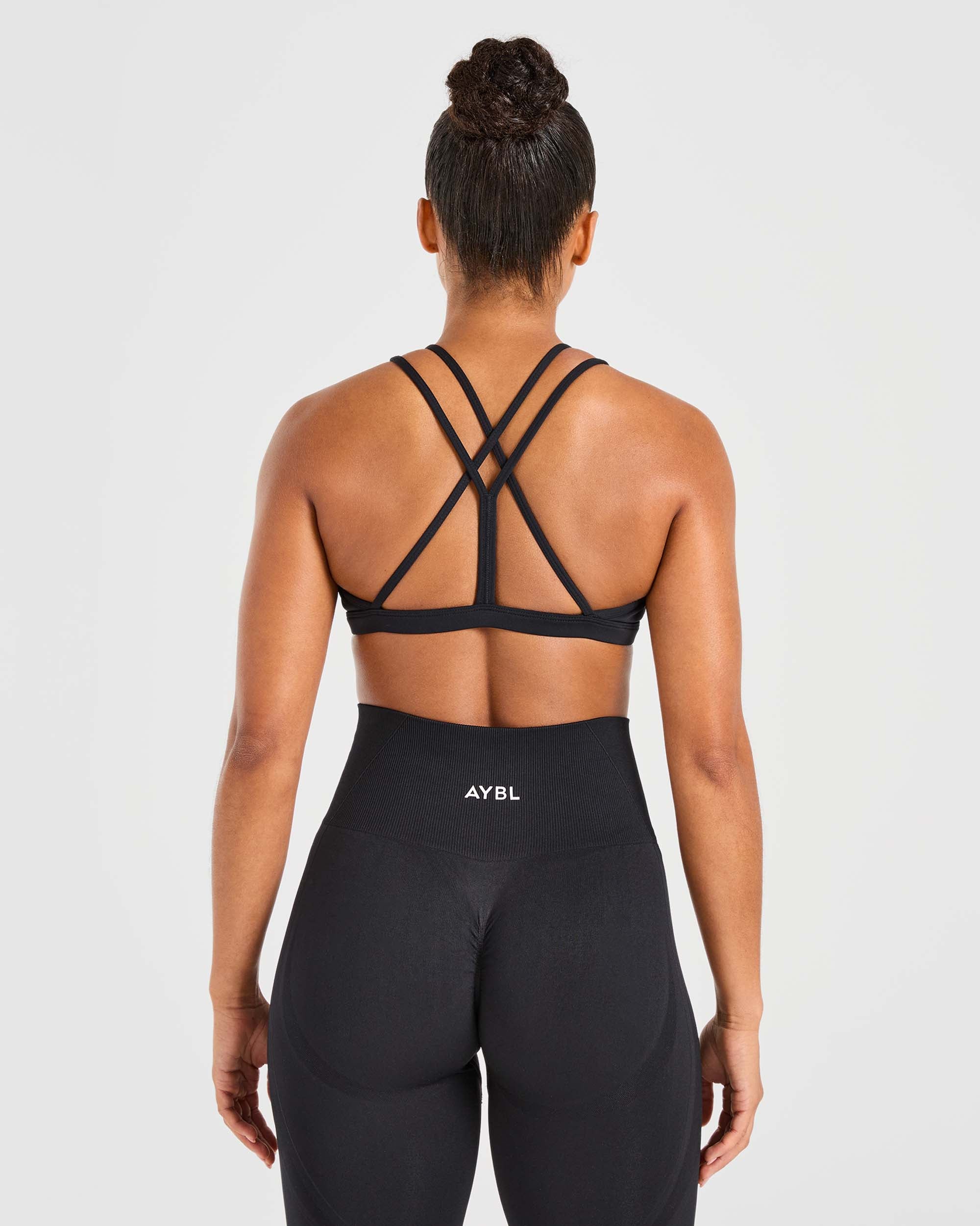 Essential Strappy Sports Bra - Black