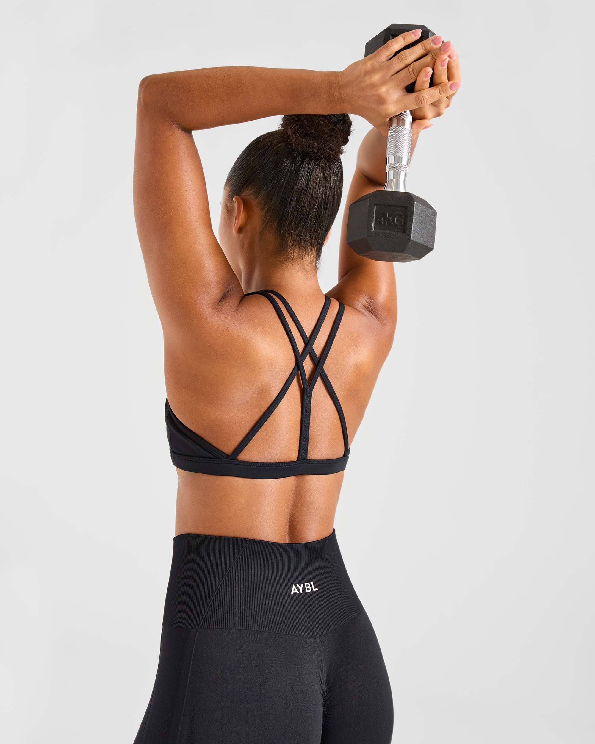 Essential Strappy Sports Bra - Black