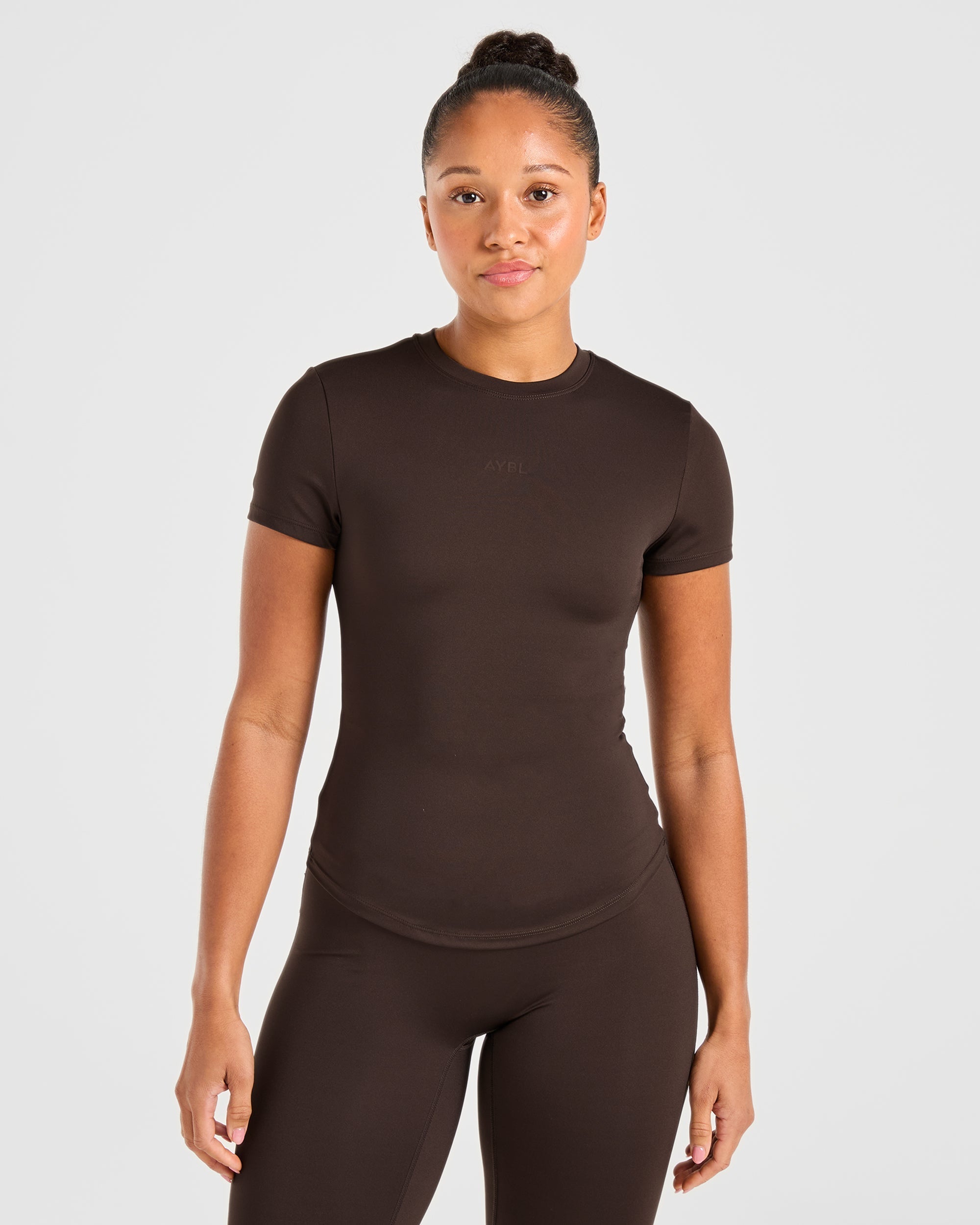 Sculpt T Shirt - Deep Cocoa Brown