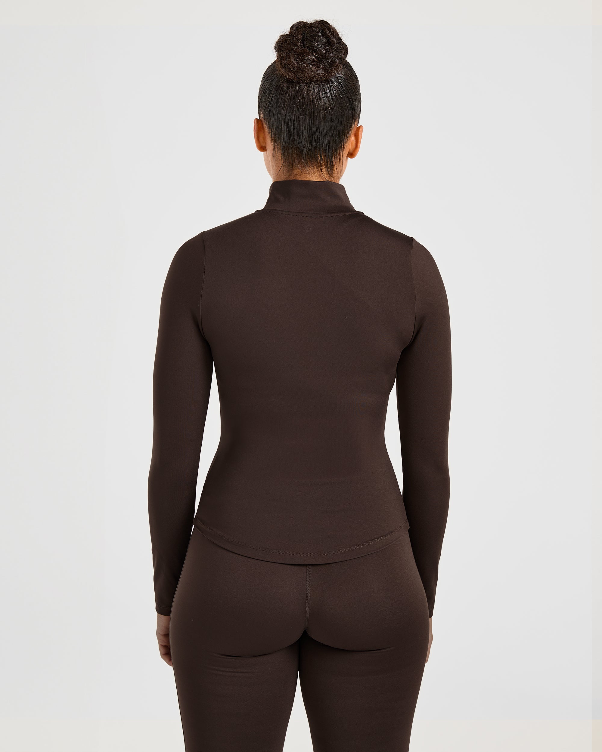 Sculpt Zip Jacket - Deep Cocoa Brown