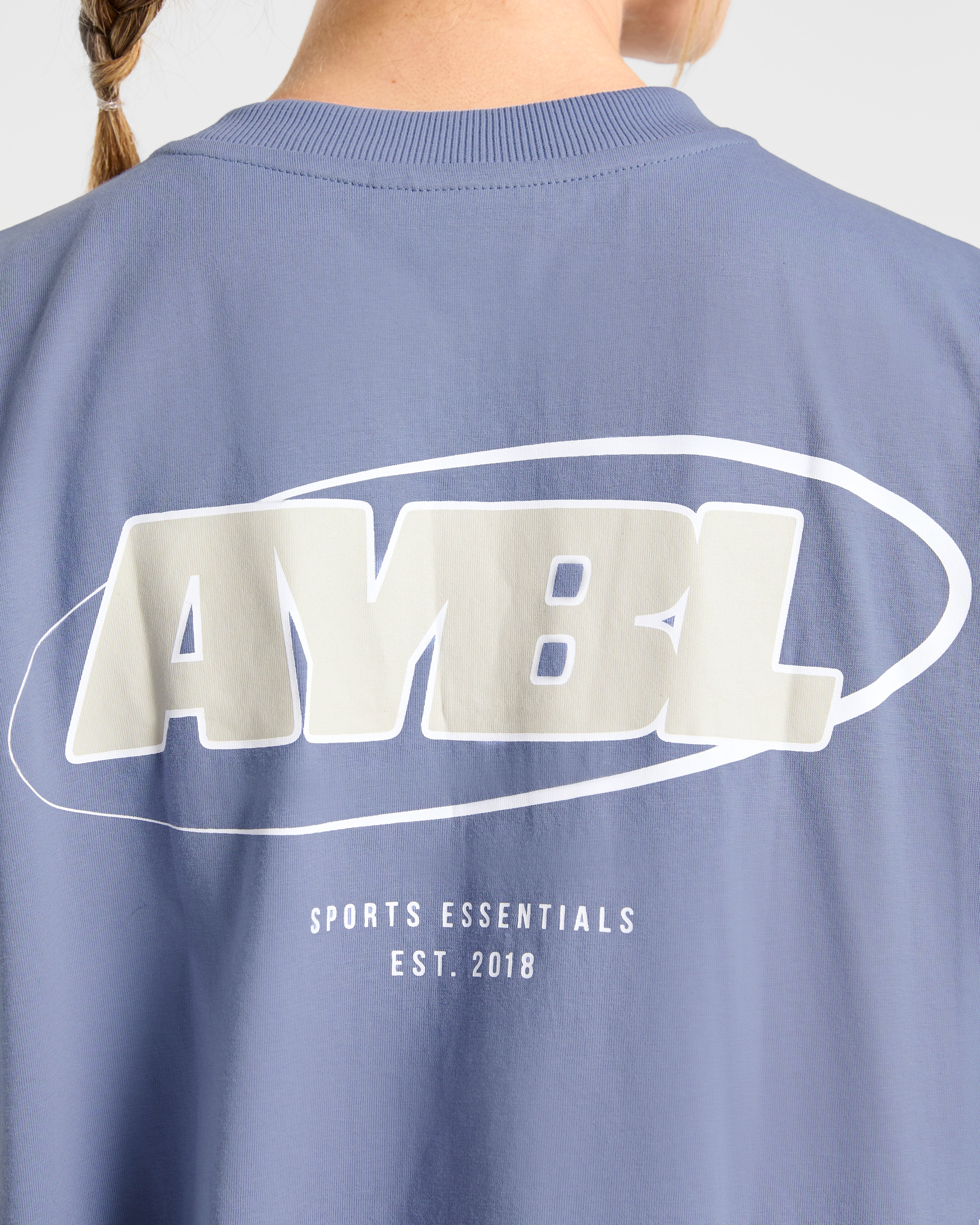 Sports Essentials Oversized T Shirt - Slate Blue