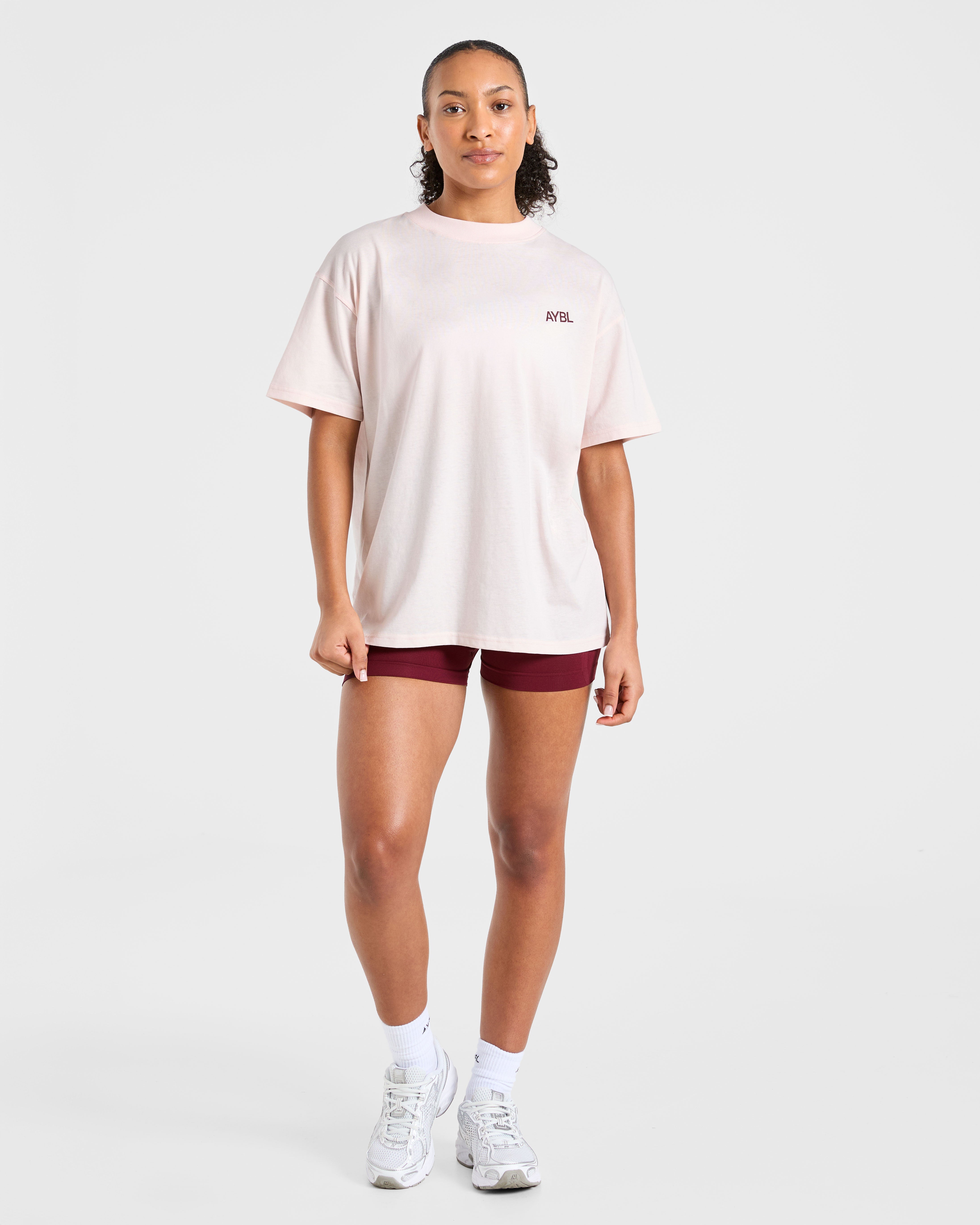 Sport Society Oversized T Shirt - Pink