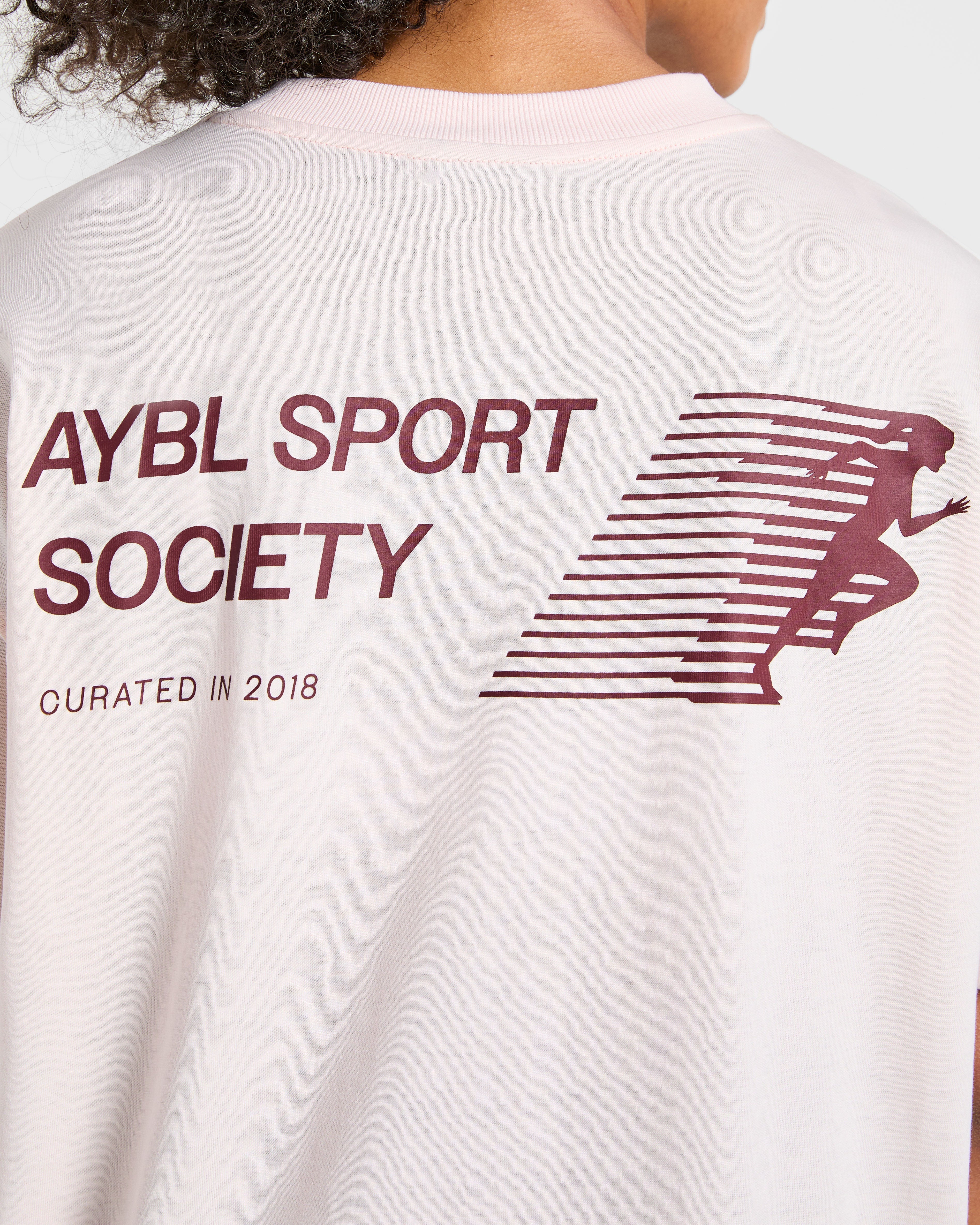 Sport Society Oversized T Shirt - Pink