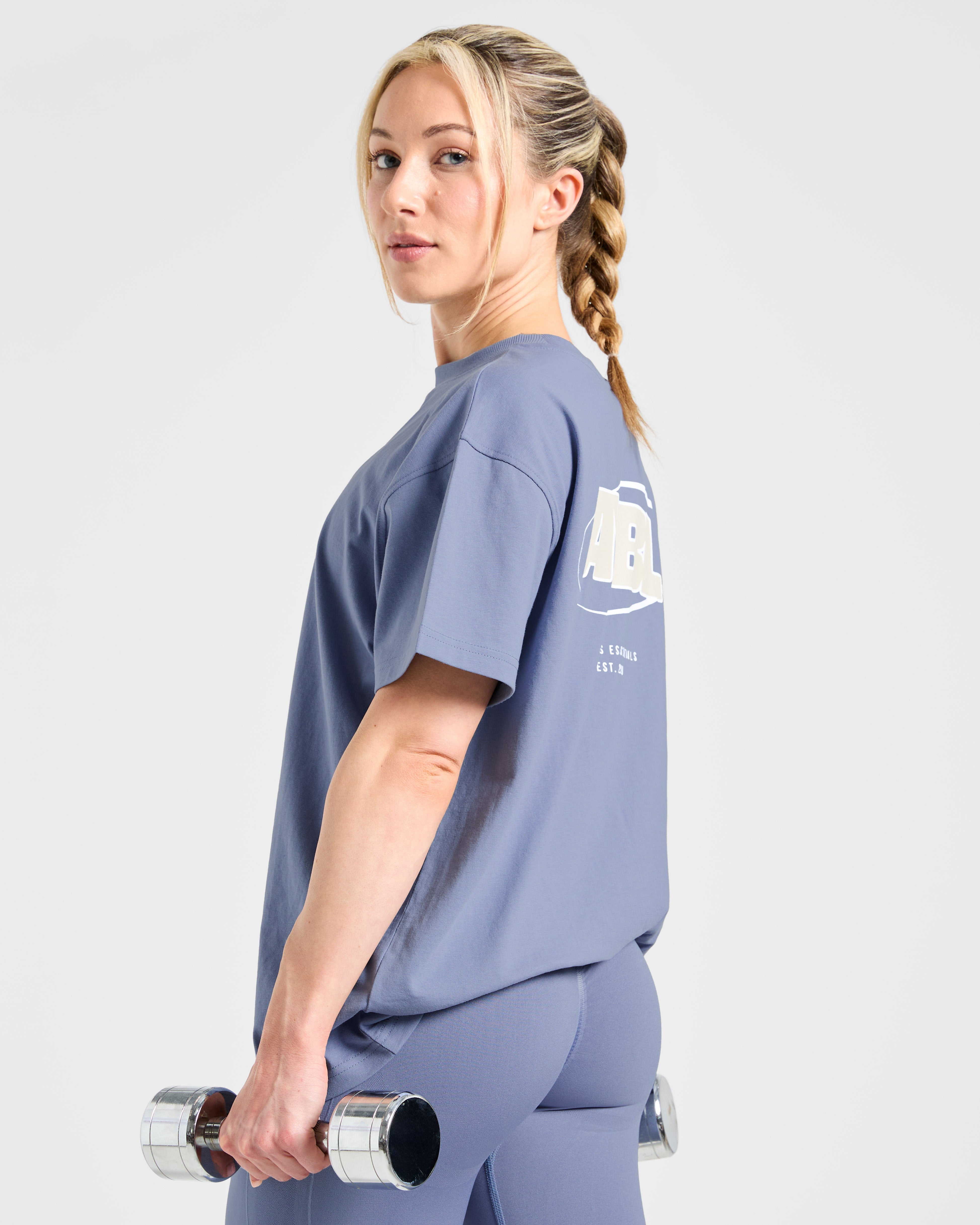 Sports Essentials Oversized T Shirt - Slate Blue