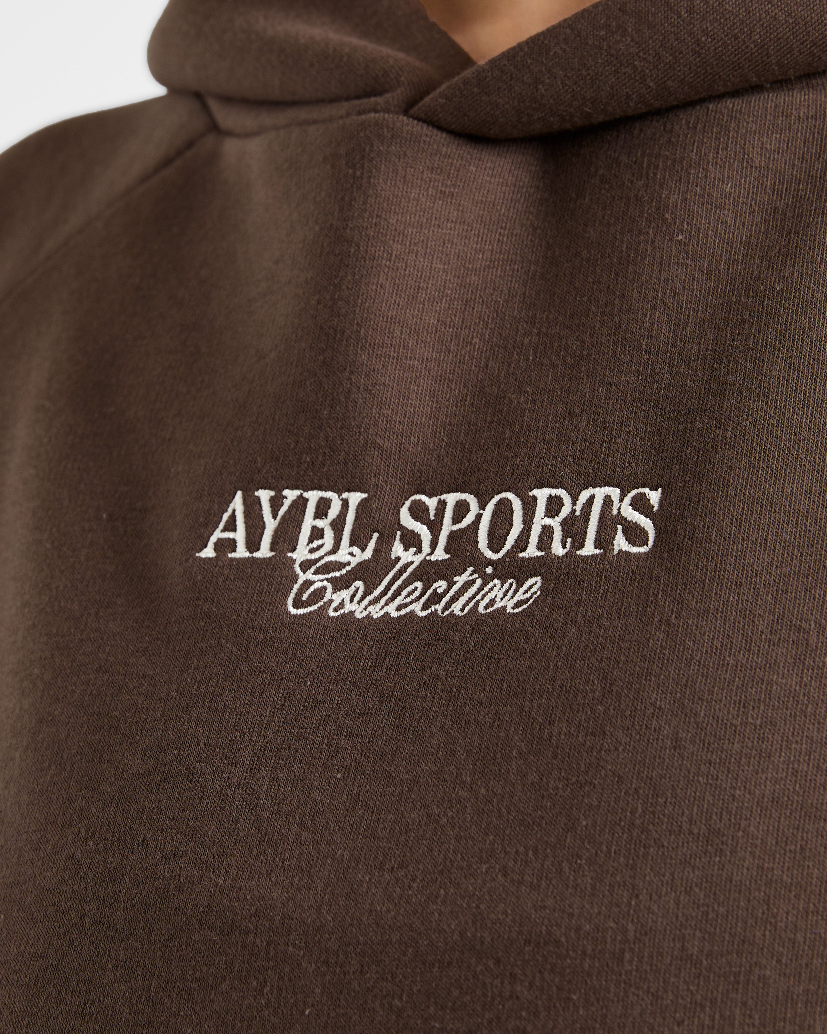 Sports Collective Oversized Hoodie - Brown