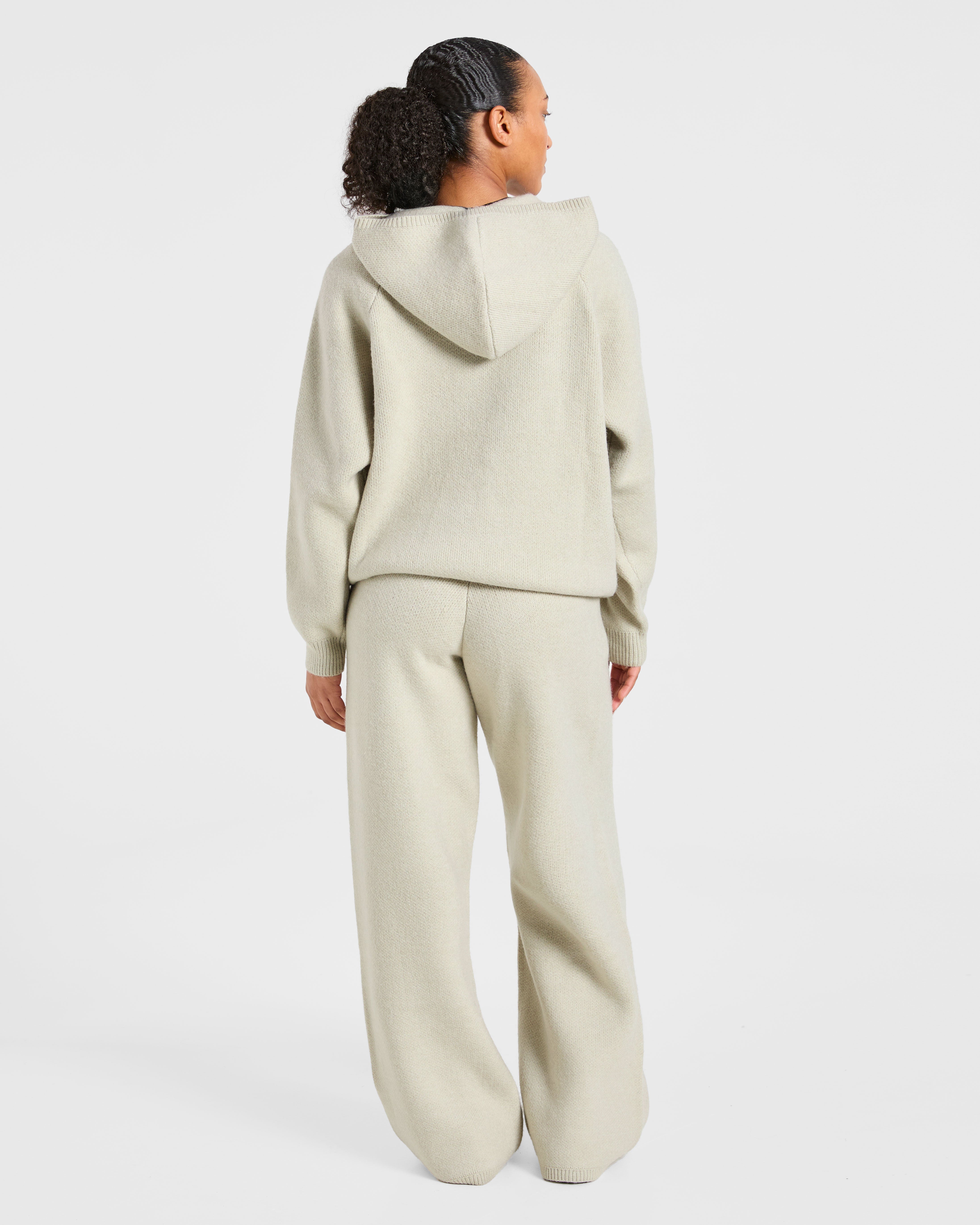 Soft Oversized Knitted Hoodie - Seasalt