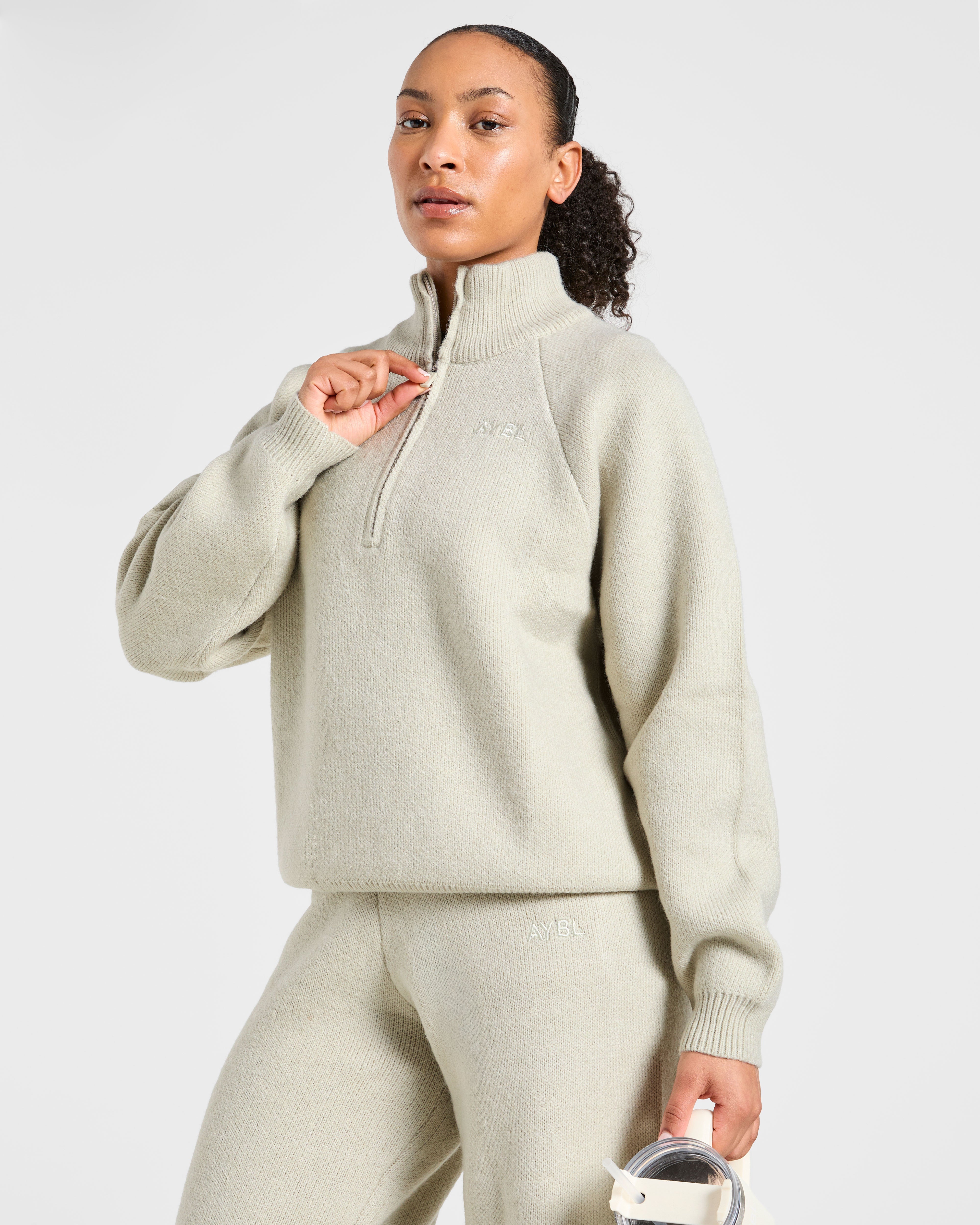 Soft Oversized Knitted 1/4 Zip - Seasalt