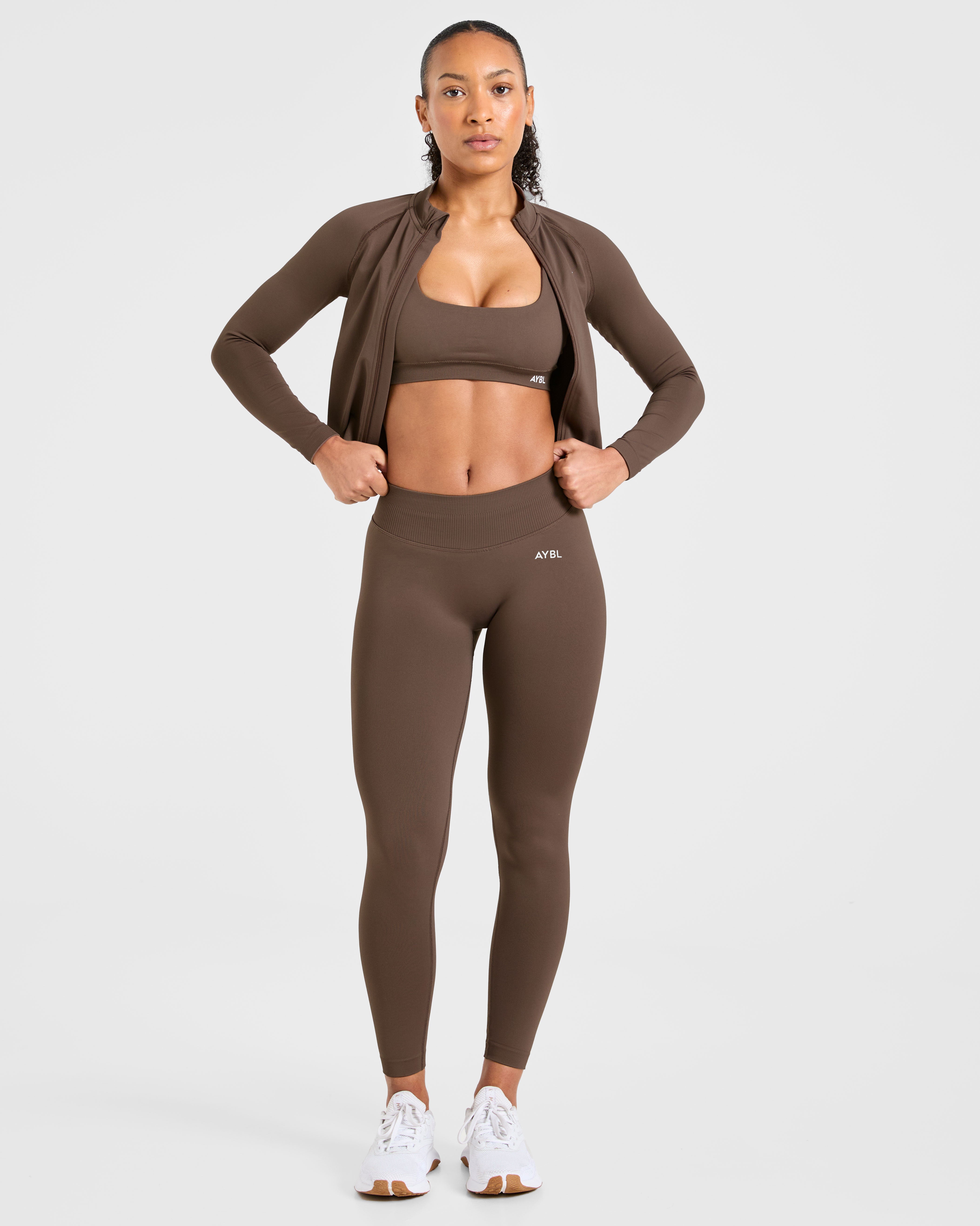 Enhance Seamless Jacket - Brown