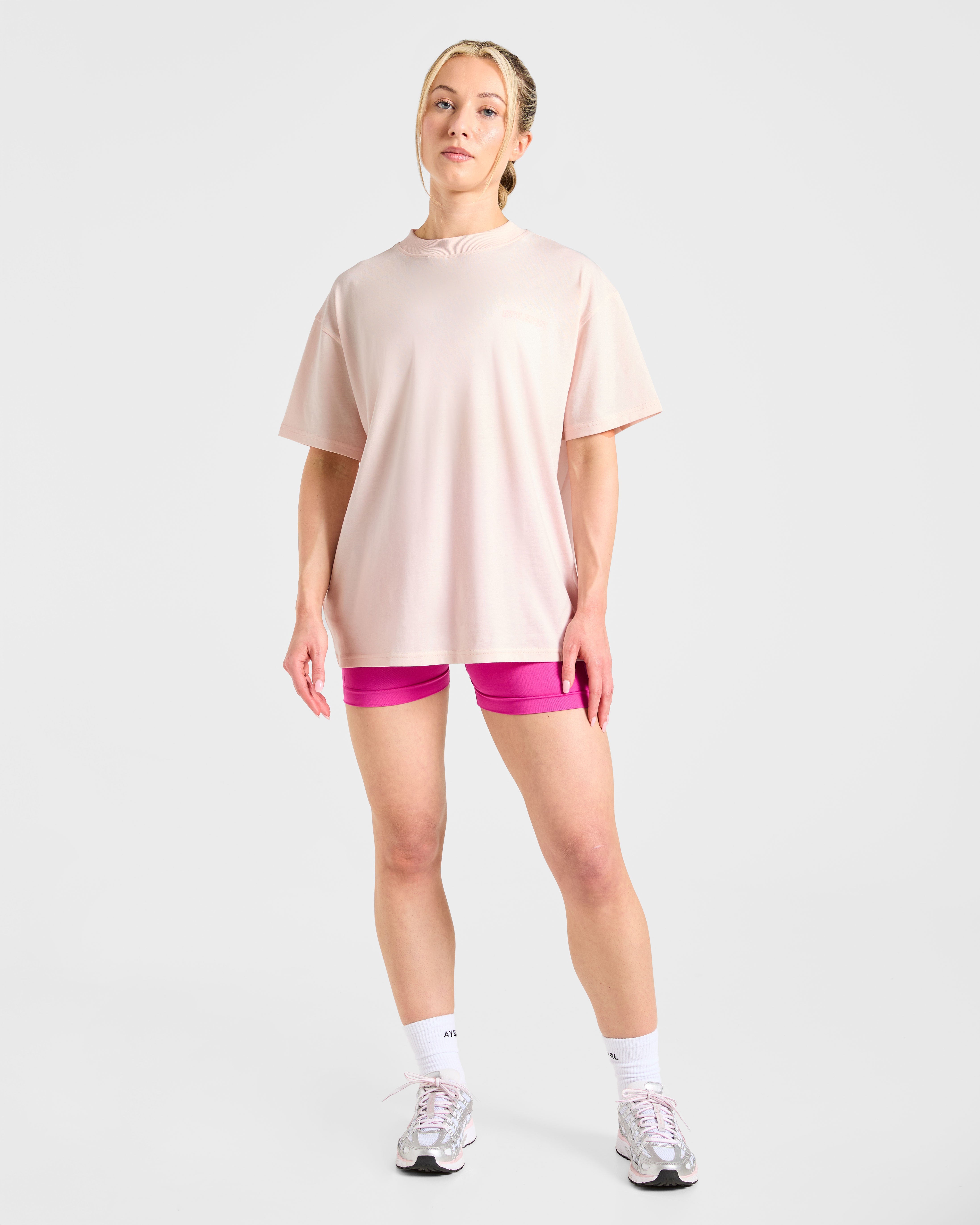 Varsity Dept. Oversized T Shirt - Pink